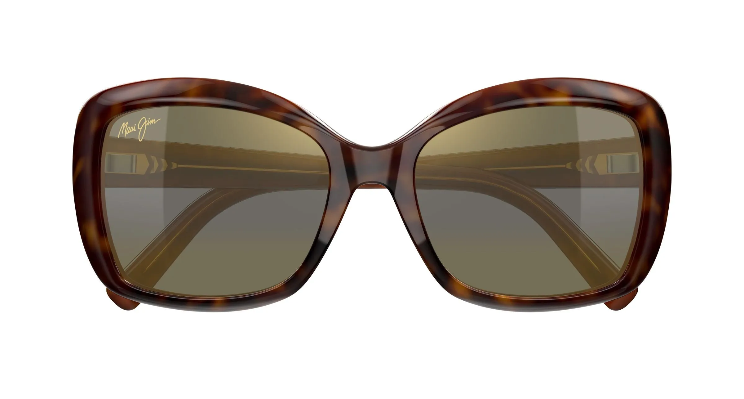 Maui Jim MJ0735S 010 Occhiali da sole Bio-iniettato Havana Bronzo Farfalla - immagine 2