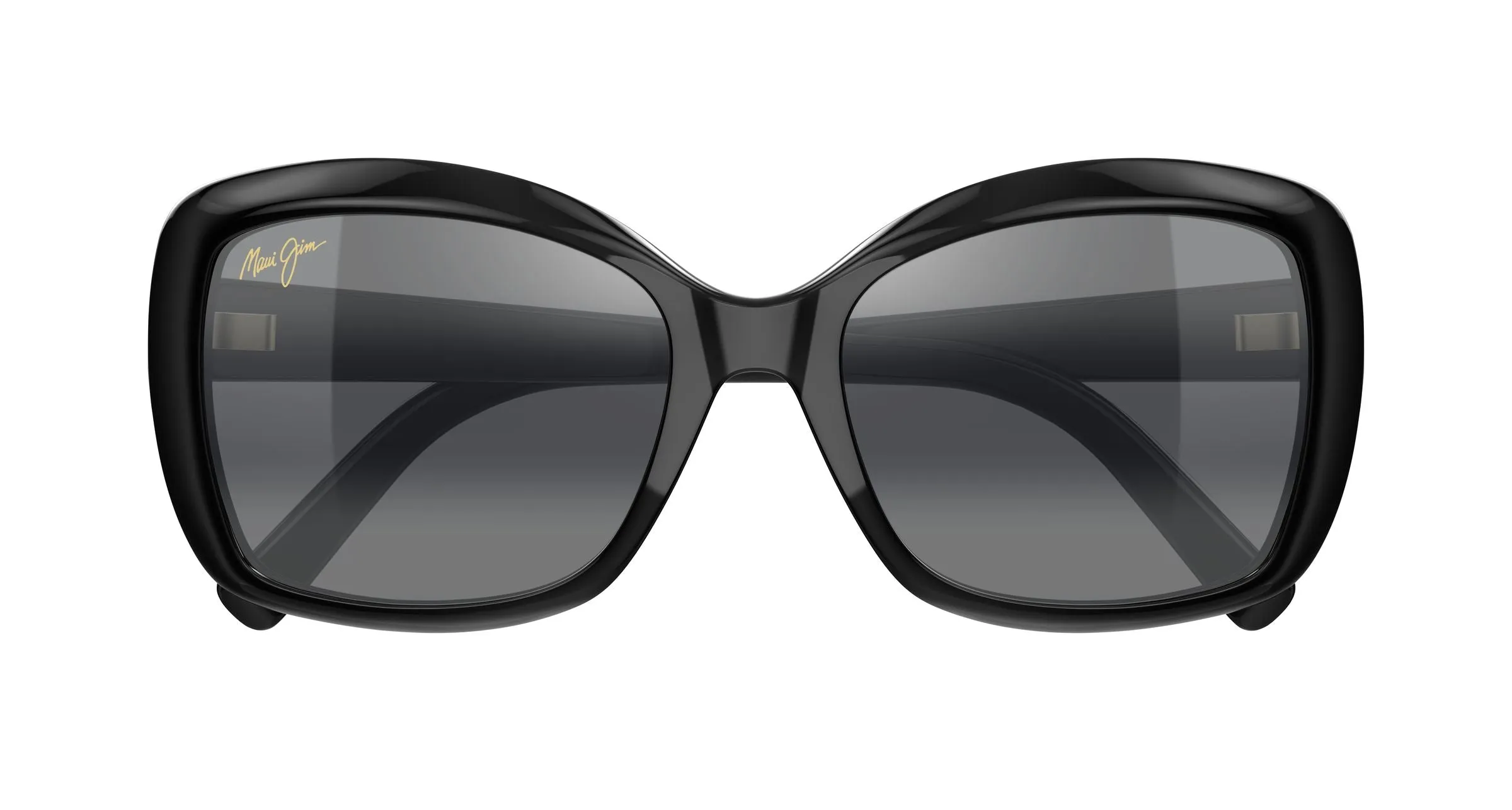 Maui Jim MJ0735S 009 Occhiali da sole Bio-iniettato Nero Grigio Farfalla - immagine 2