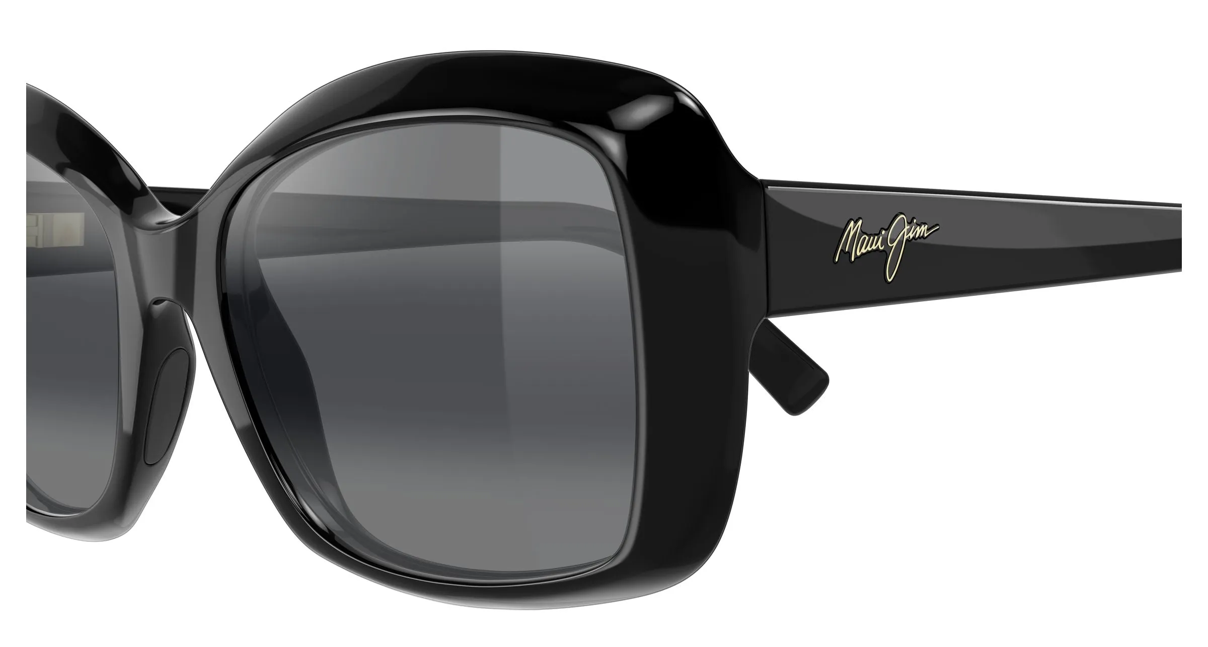 Maui Jim MJ0735S 009 Occhiali da sole Bio-iniettato Nero Grigio Farfalla - immagine 3