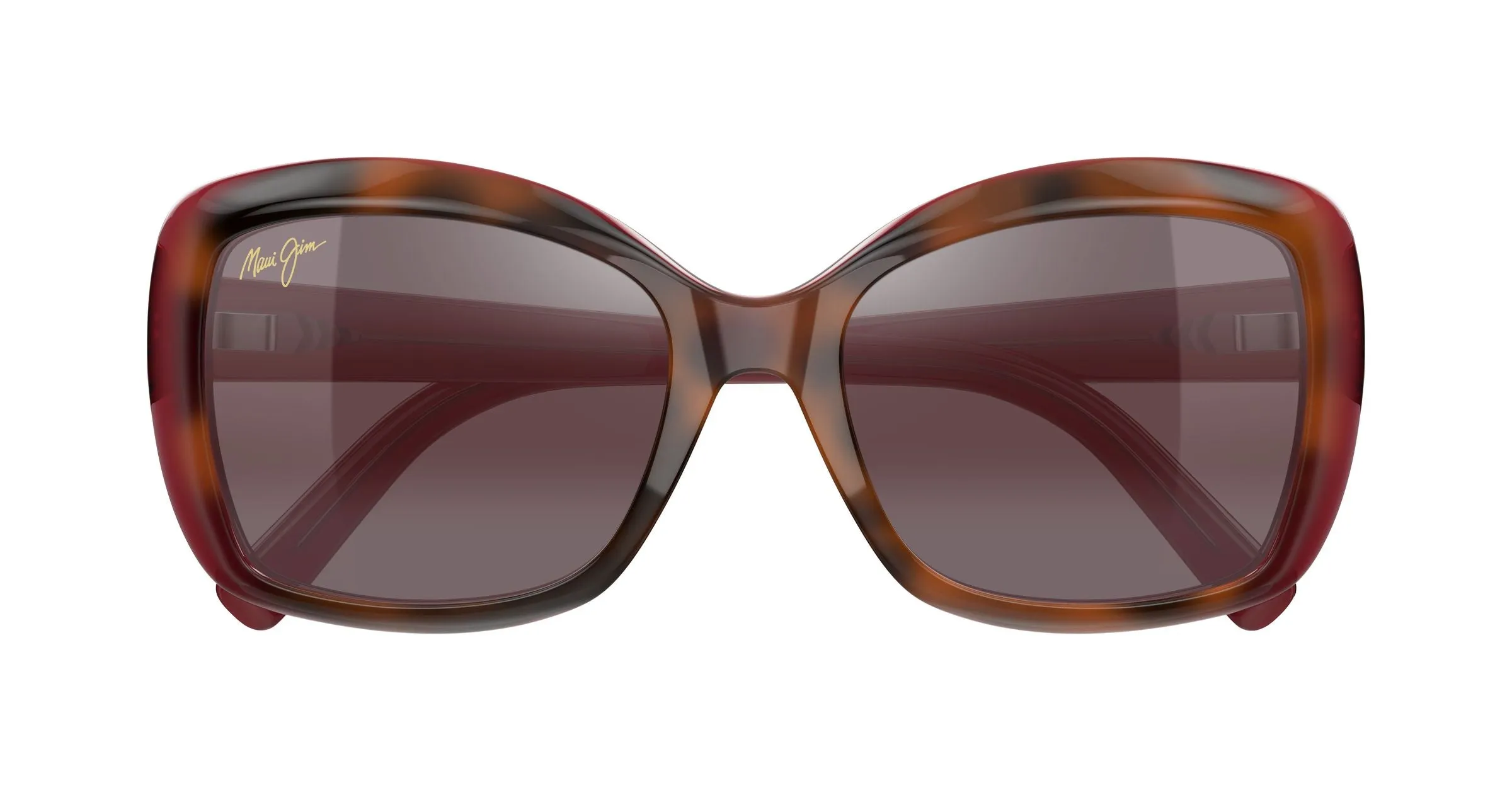 Maui Jim MJ0735S 002 Occhiali da sole Iniettato Havana Rosa Farfalla - immagine 2