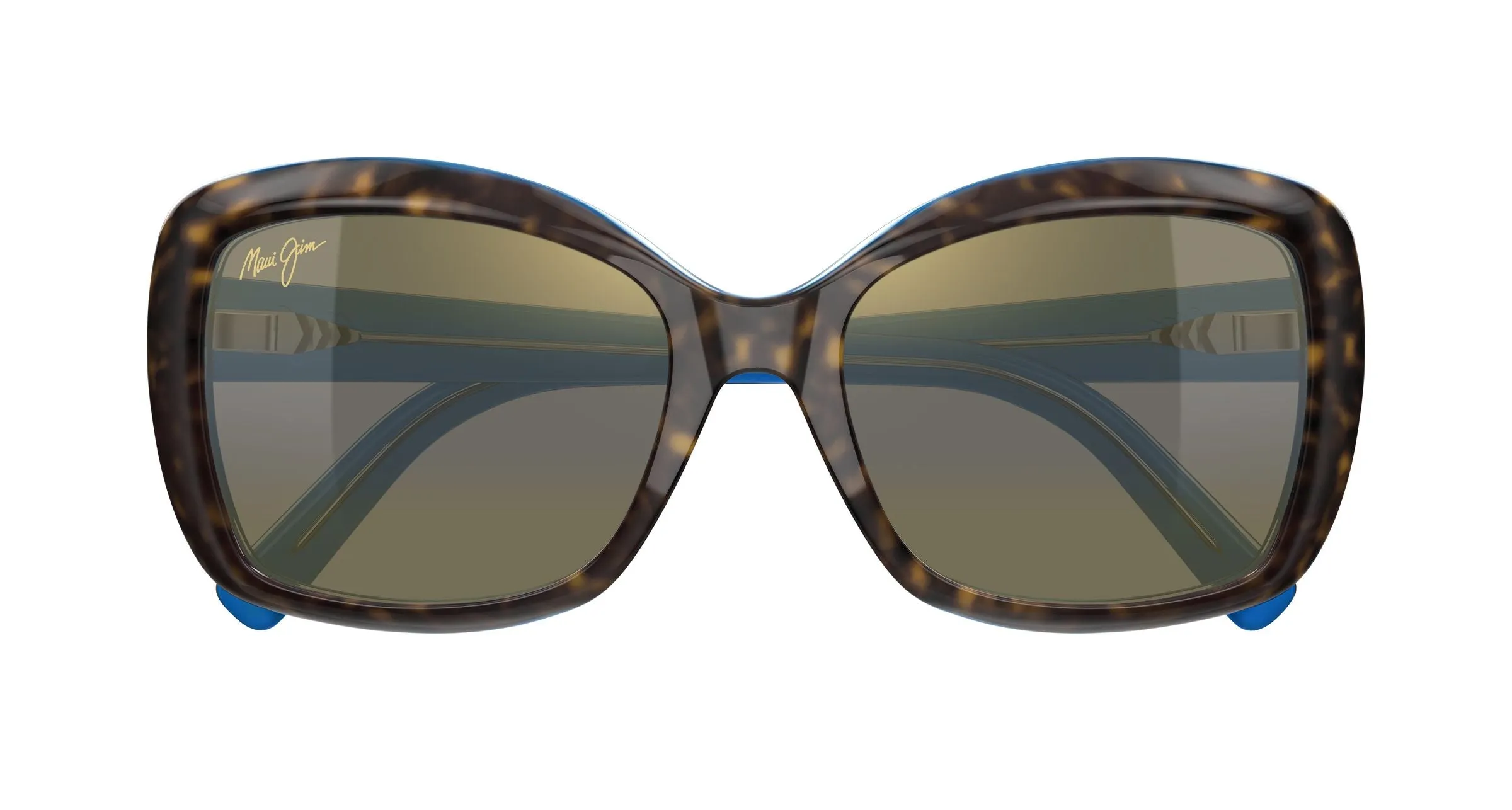 Maui Jim MJ0735S 001 Occhiali da sole Iniettato Havana Bronzo Farfalla - immagine 2
