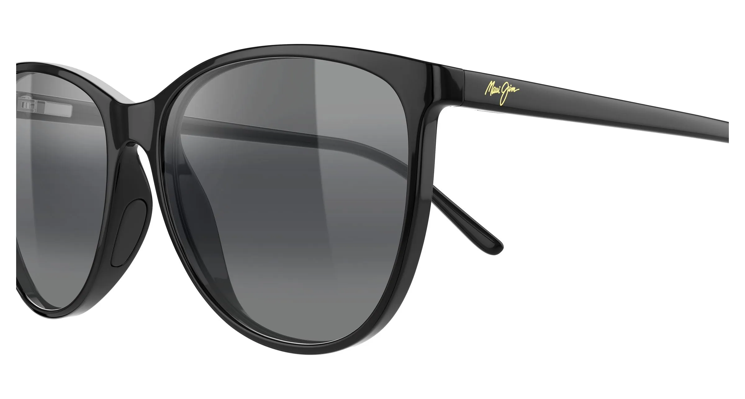 Maui Jim MJ0723S 003 Occhiali da sole Iniettato Nero Grigio Cat Eye - immagine 3