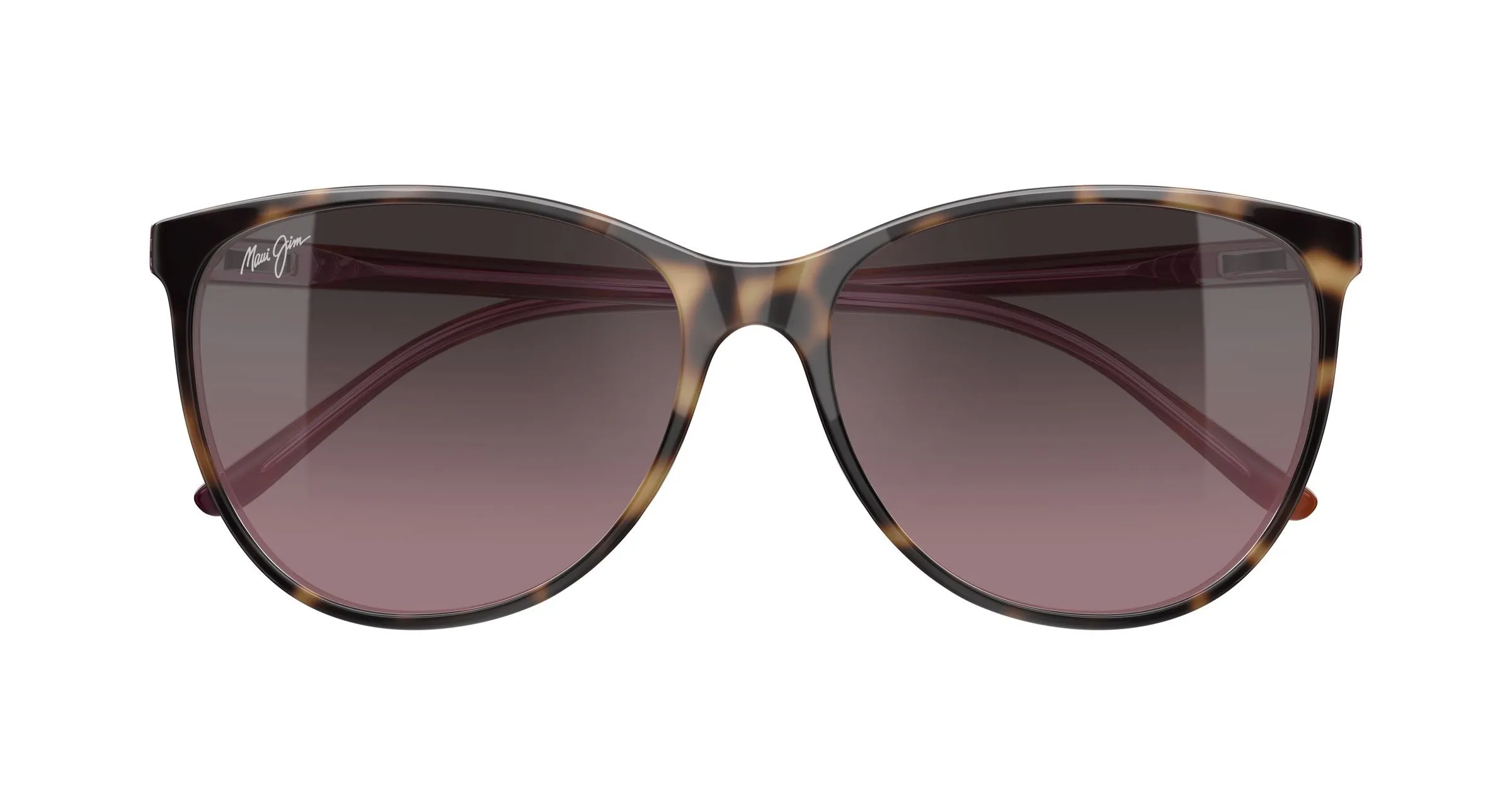 Maui Jim MJ0723S 002 Occhiali da sole Iniettato Havana Rosa Cat Eye - immagine 2