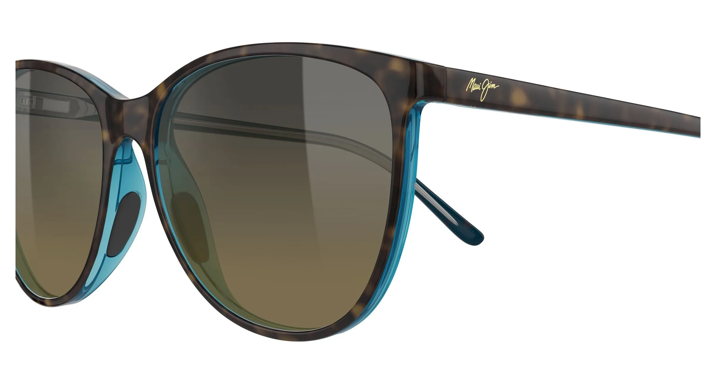 Maui Jim MJ0723S 001 Occhiali da sole Iniettato Havana Bronzo Cat Eye - immagine 3