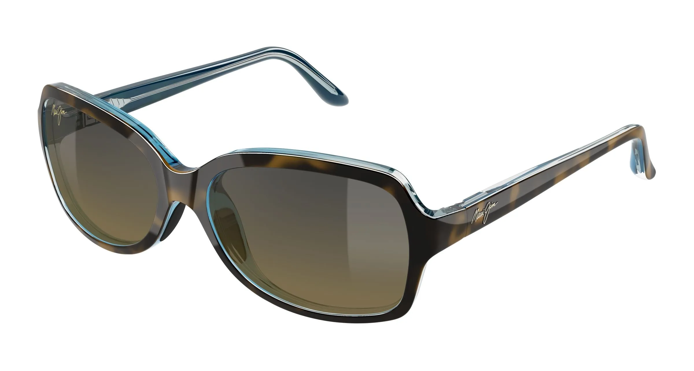 Maui Jim MJ0700S 001 Occhiali da sole Iniettato Havana Bronzo Farfalla - immagine 1