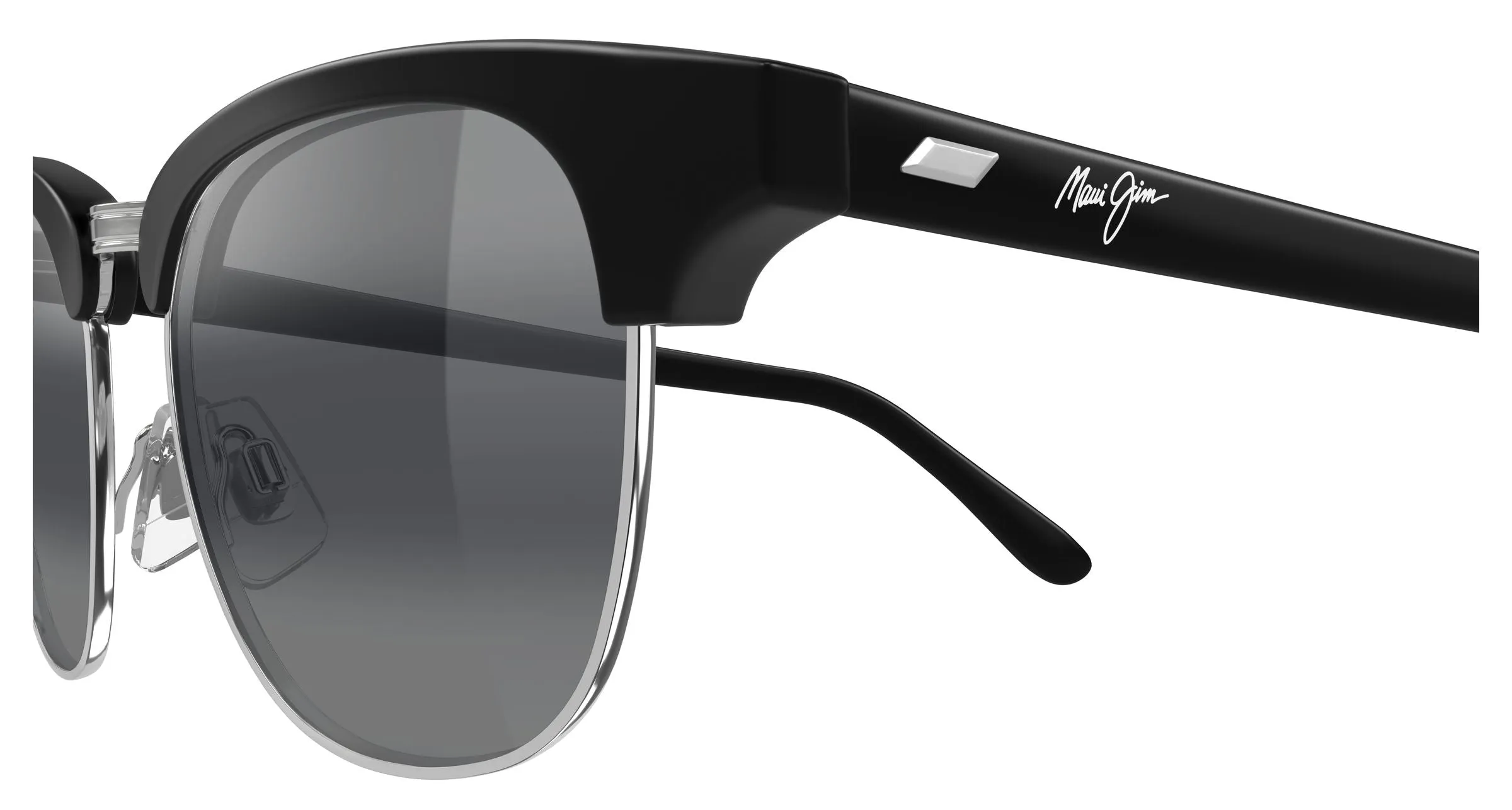 Maui Jim MJ0695S 001 Occhiali da sole Acetato Nero Grigio Squadrata - immagine 3
