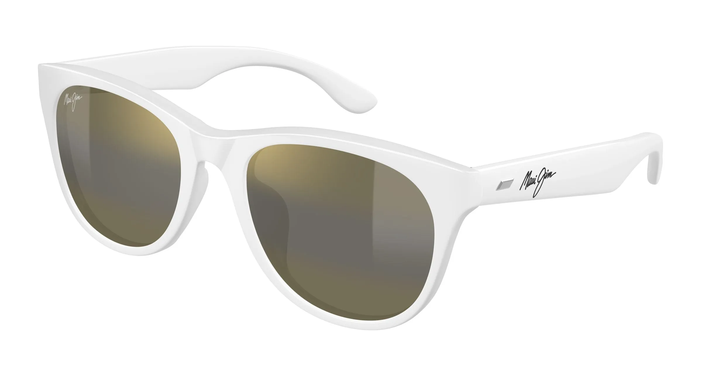 Maui Jim MJ0694SA 004 Occhiali da sole Acetato Bianco Bronzo Squadrata - immagine 1