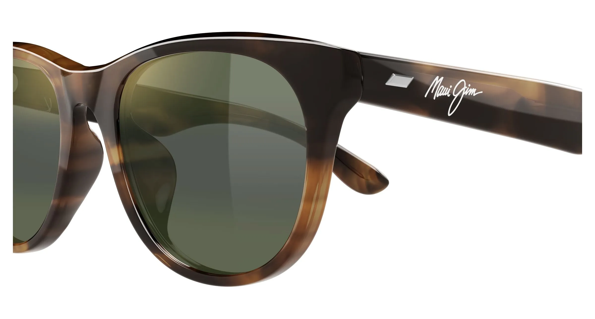 Maui Jim MJ0694SA 003 Occhiali da sole Acetato Havana Verde Squadrata - immagine 3