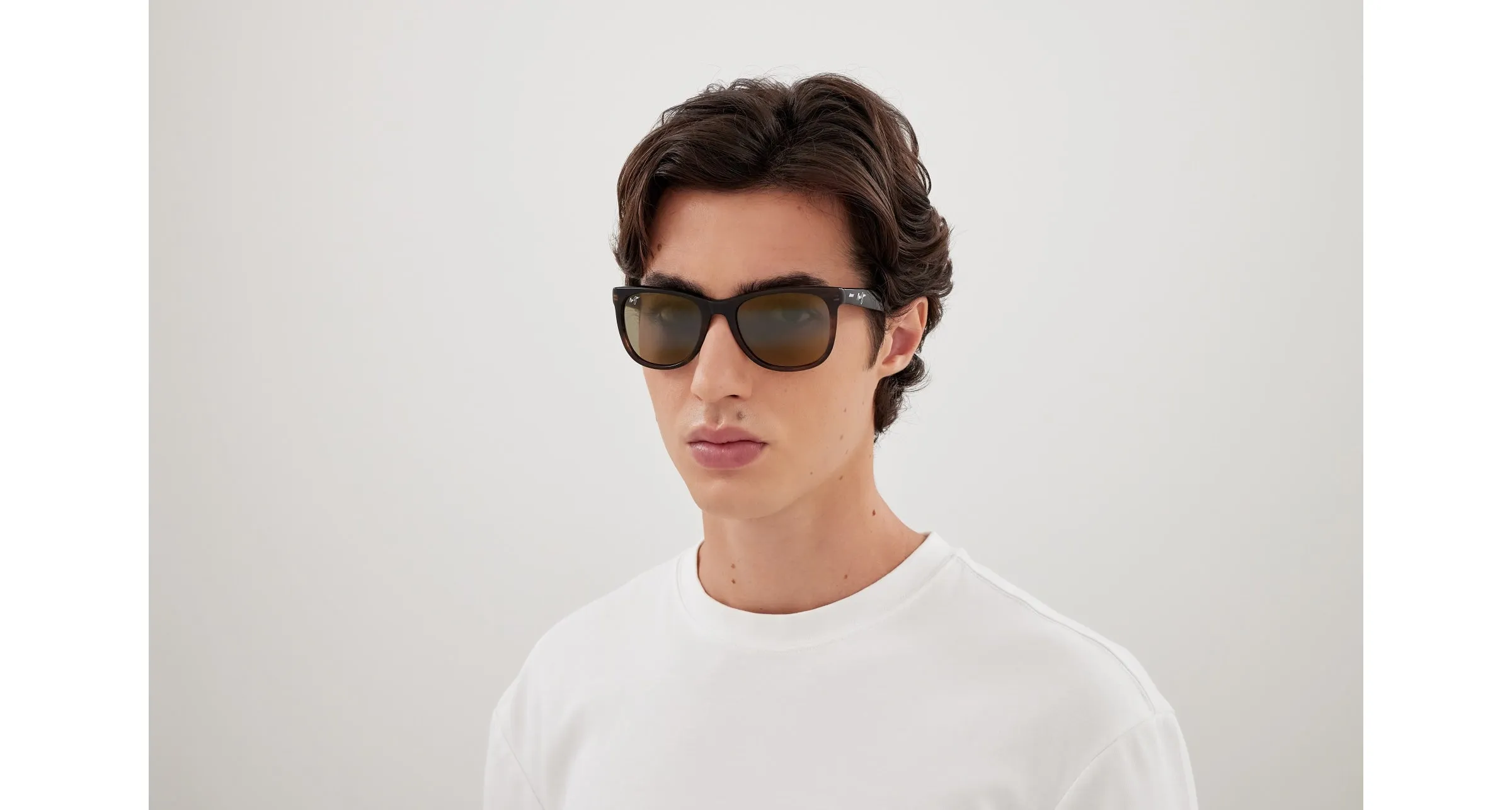 Maui Jim MJ0693S 003 Occhiali da sole Acetato Havana Verde Squadrata - immagine 4