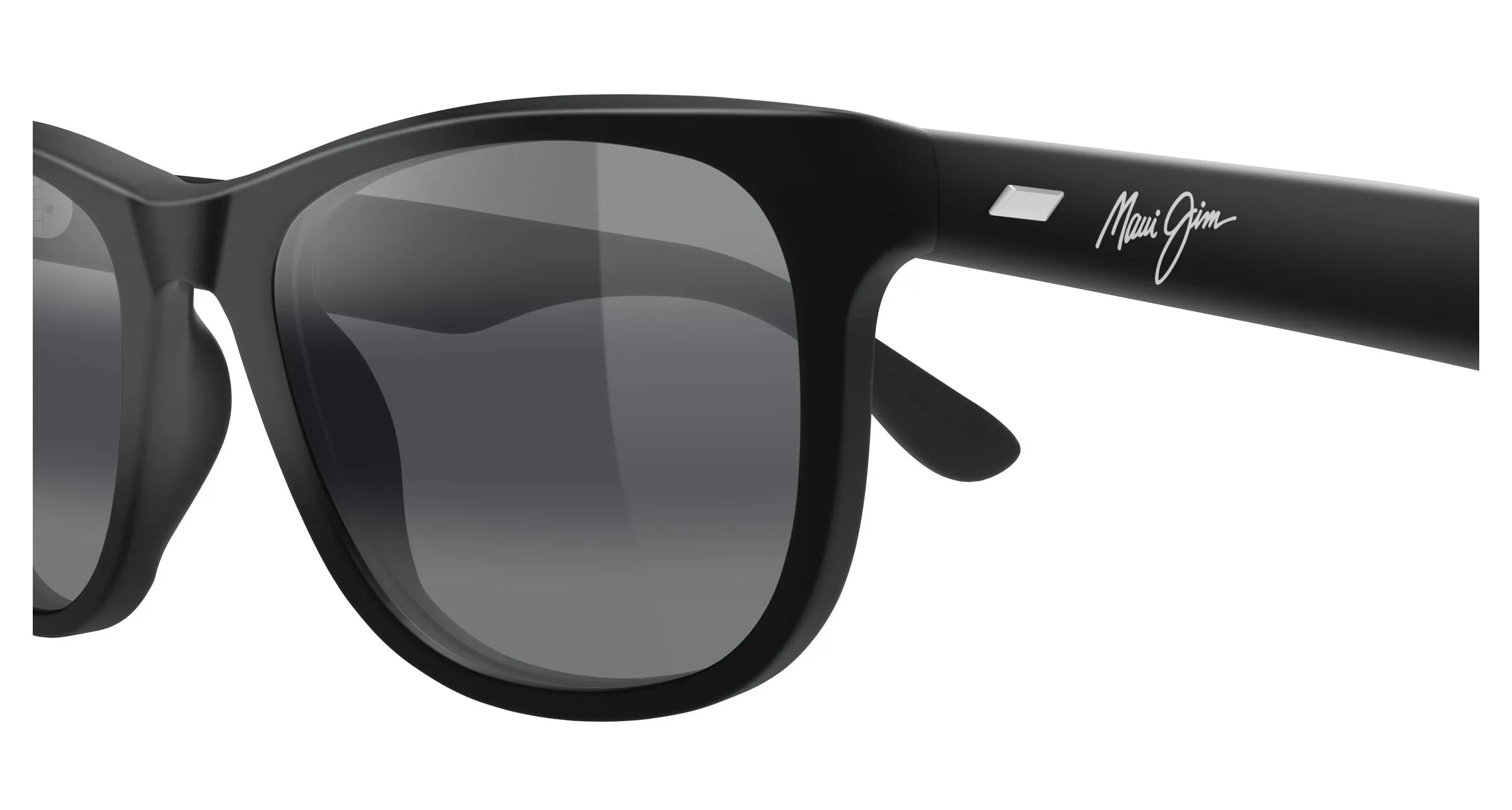 Maui Jim MJ0693S 001 Occhiali da sole Acetato Nero Grigio Squadrata - immagine 3
