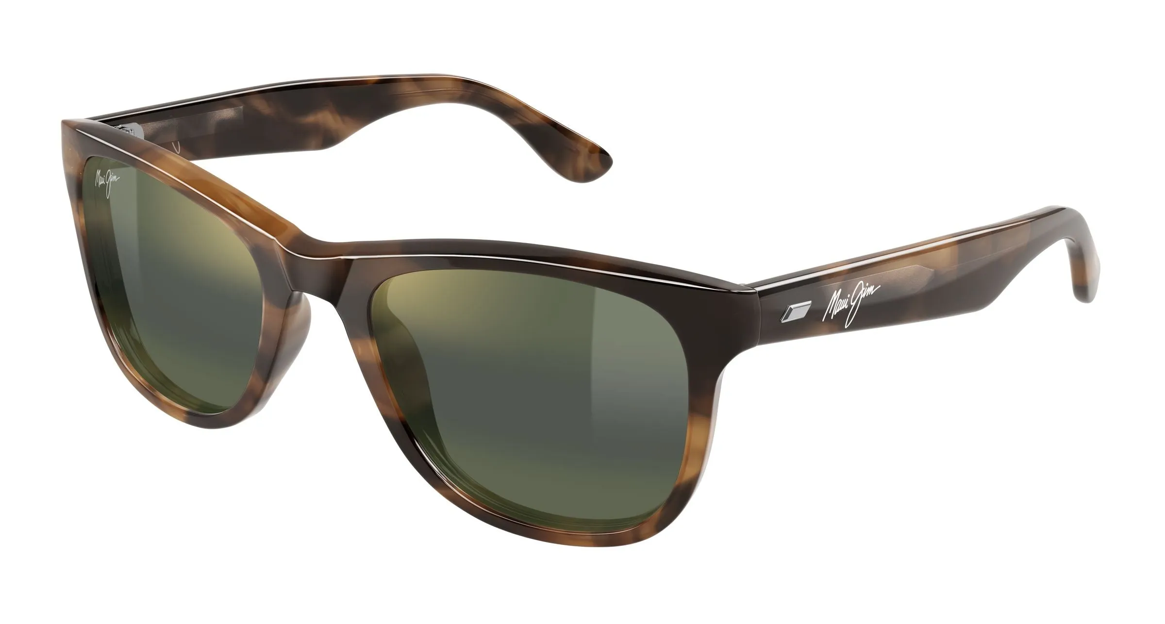 Maui Jim MJ0692S 003 Occhiali da sole Acetato Havana Verde Squadrata - immagine 1