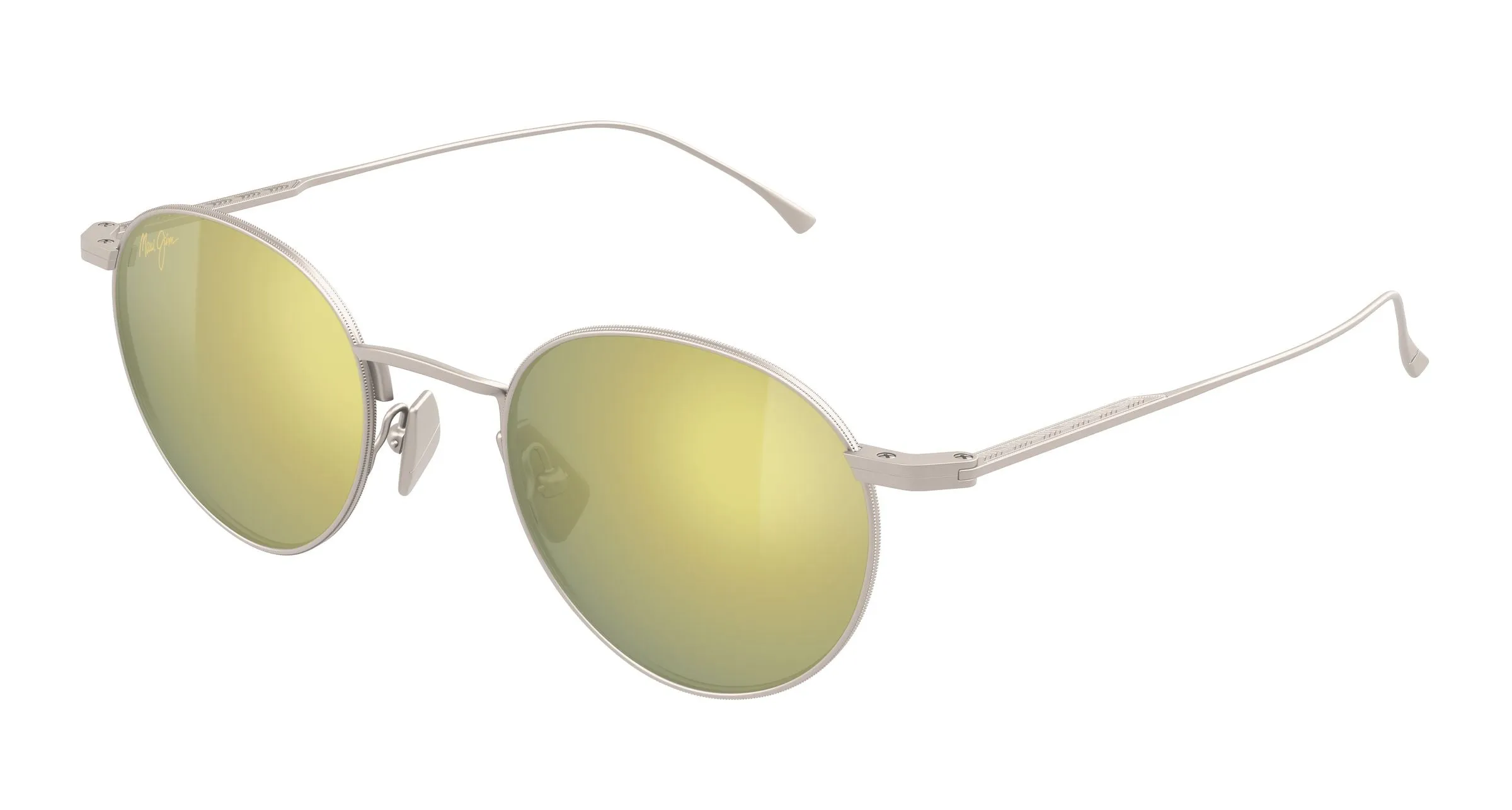 Maui Jim MJ0691S 003 Occhiali da sole Titanio Bronzo Oro Rotonda - immagine 1