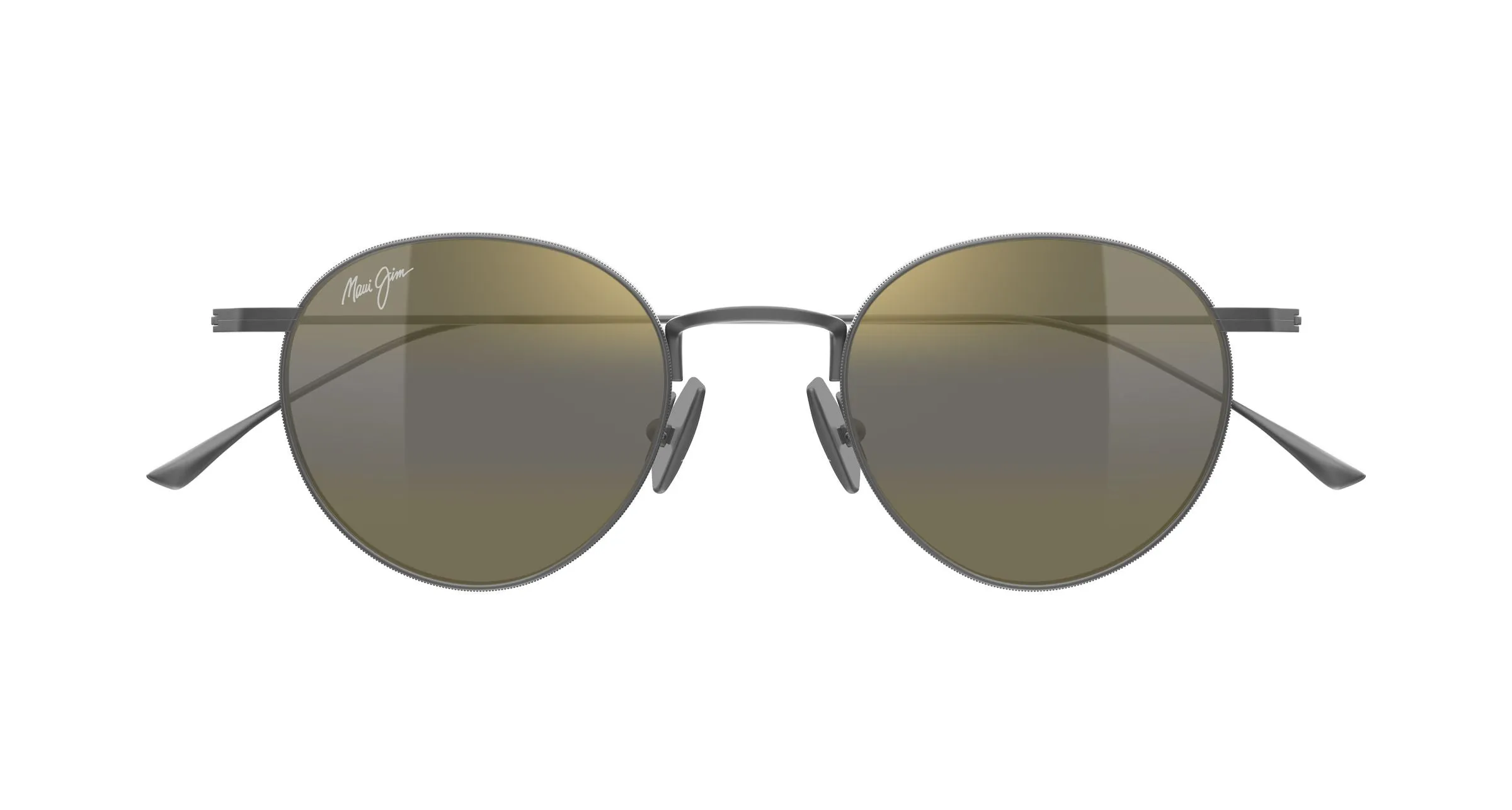 Maui Jim MJ0691S 002 Occhiali da sole Titanio Rutenio Bronzo Rotonda - immagine 2