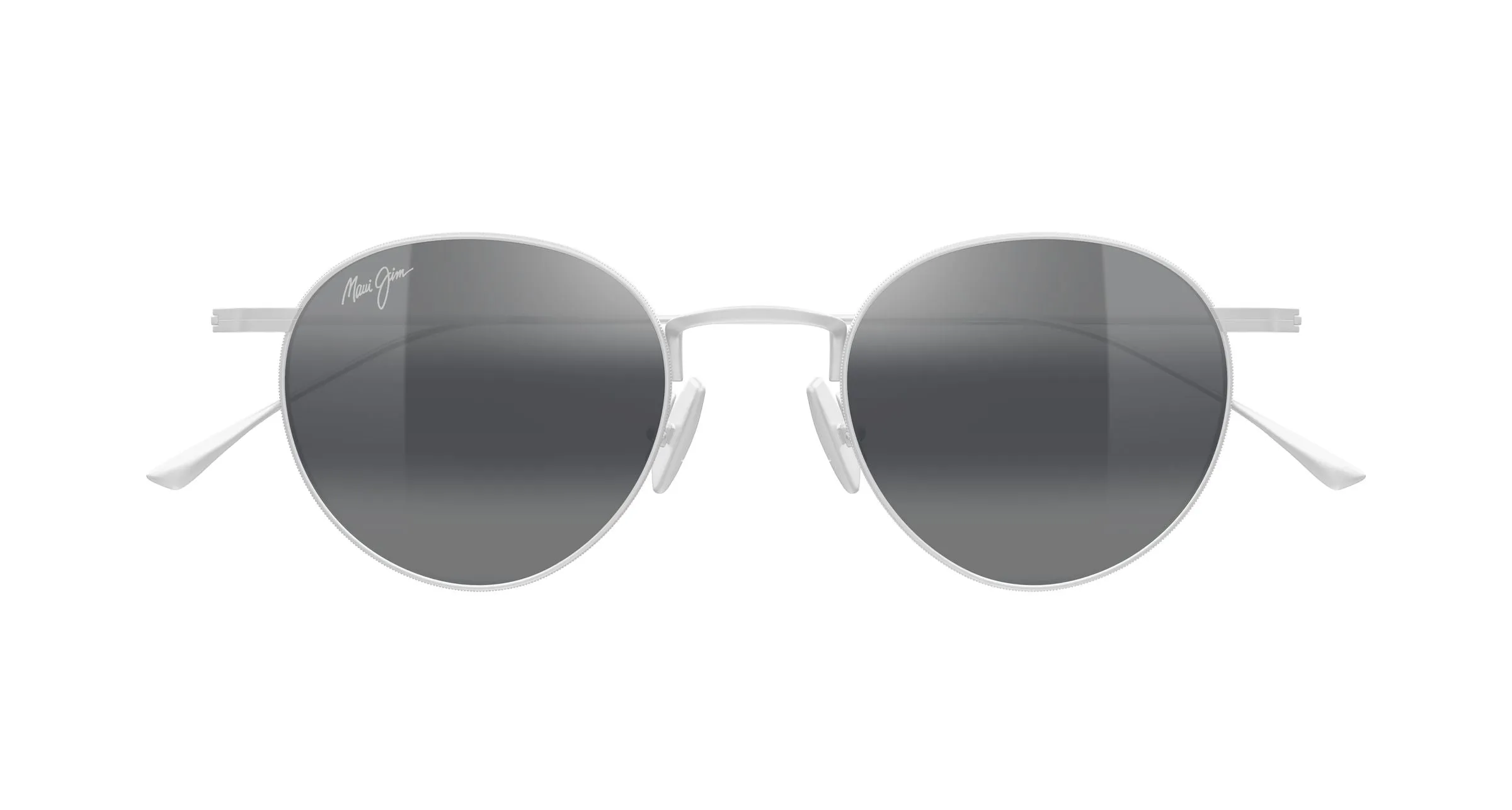 Maui Jim MJ0691S 001 Occhiali da sole Titanio Argento Grigio Rotonda - immagine 2