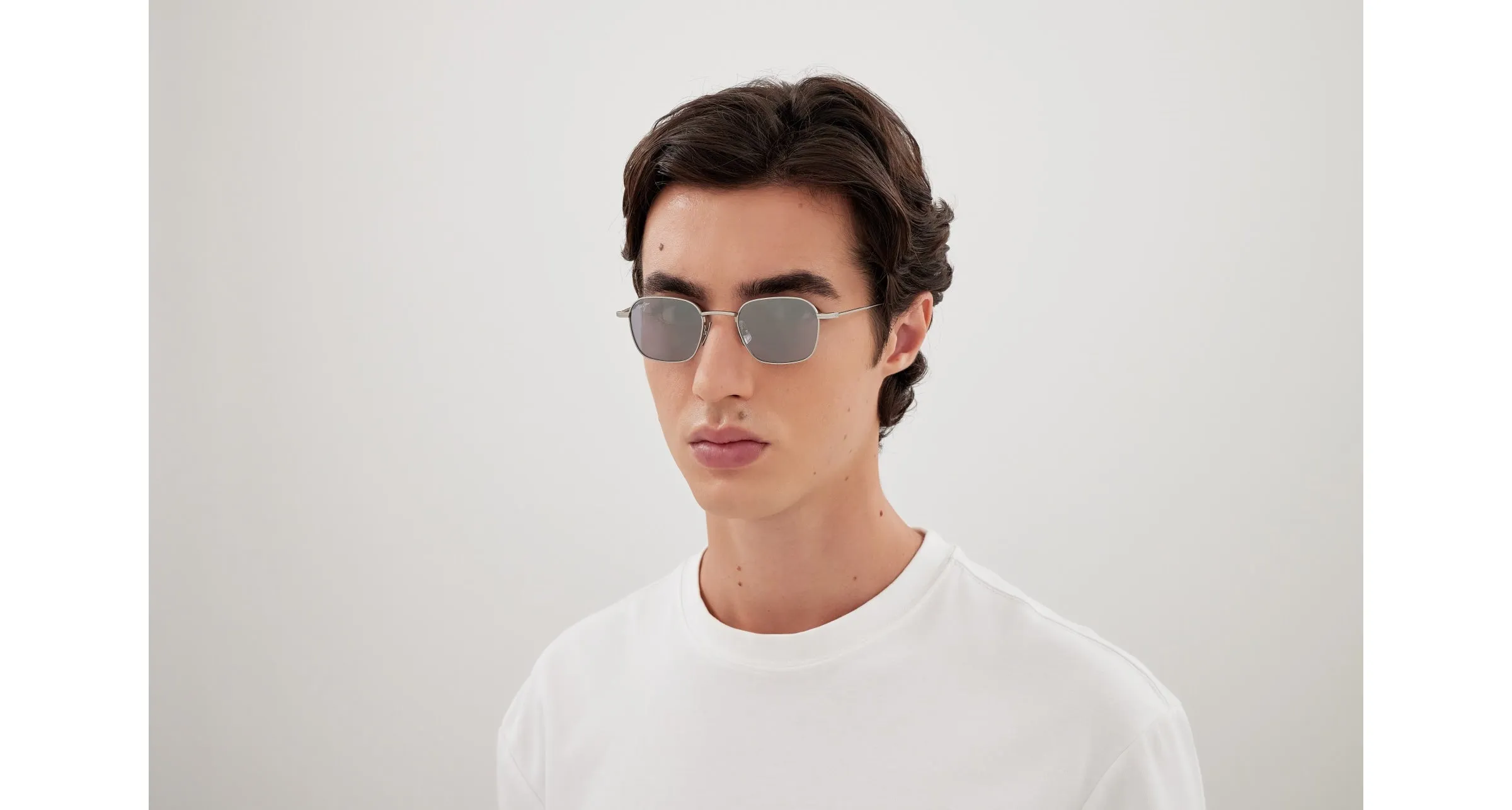 Maui Jim MJ0690S 003 Occhiali da sole Titanio Argento Argento Squadrata - immagine 4