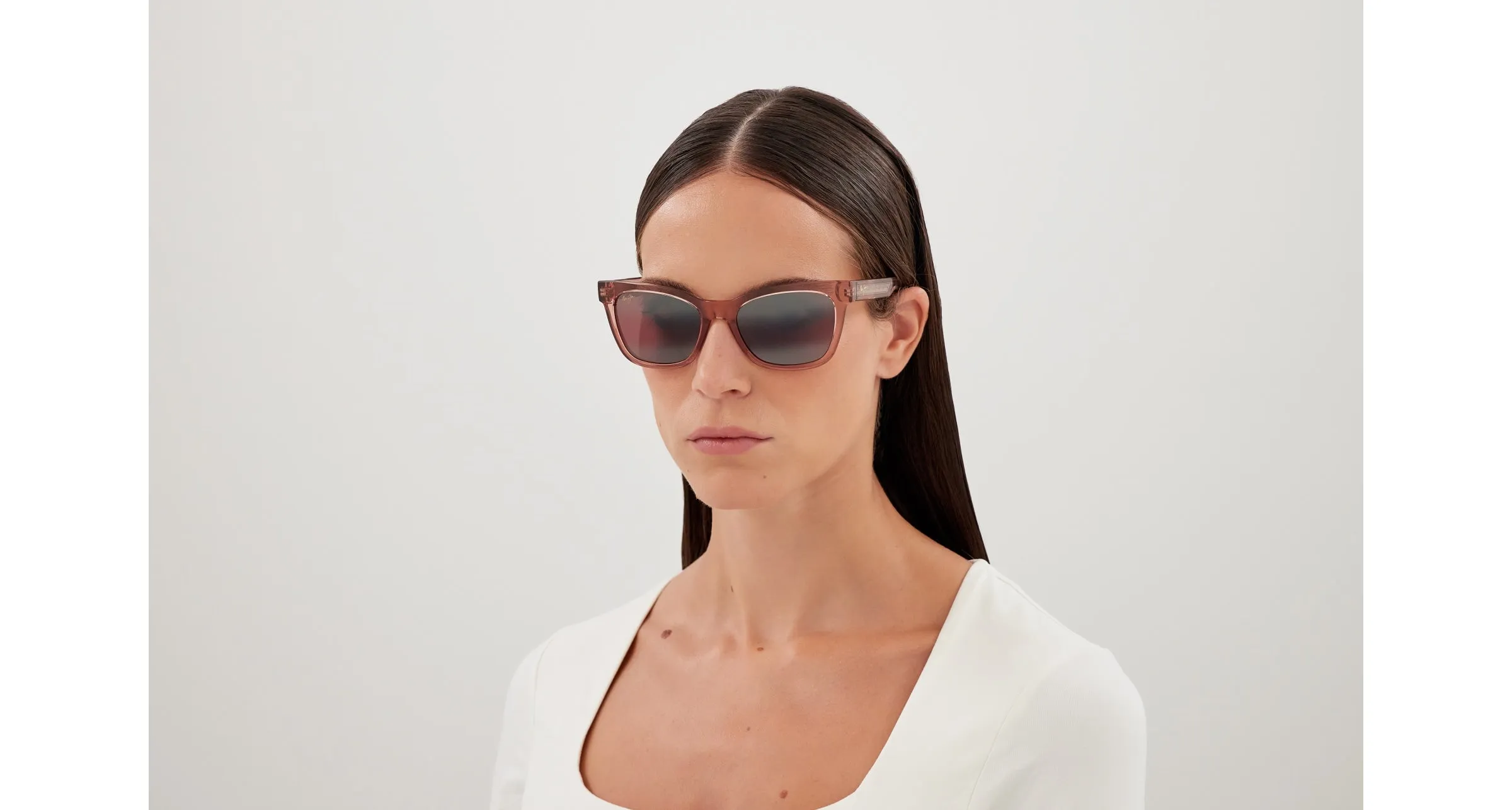 Maui Jim MJ0689S 004 Occhiali da sole Bio-iniettato Rosa Rosa Farfalla - immagine 4