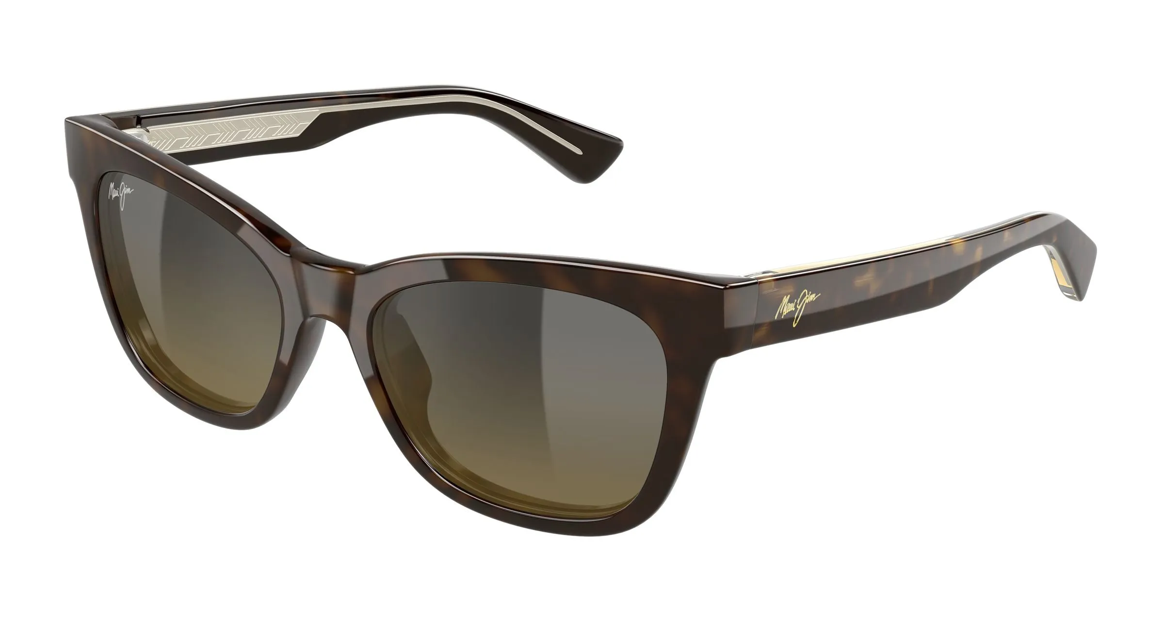 Maui Jim MJ0689S 002 Occhiali da sole Bio-iniettato Havana Bronzo Farfalla - immagine 1