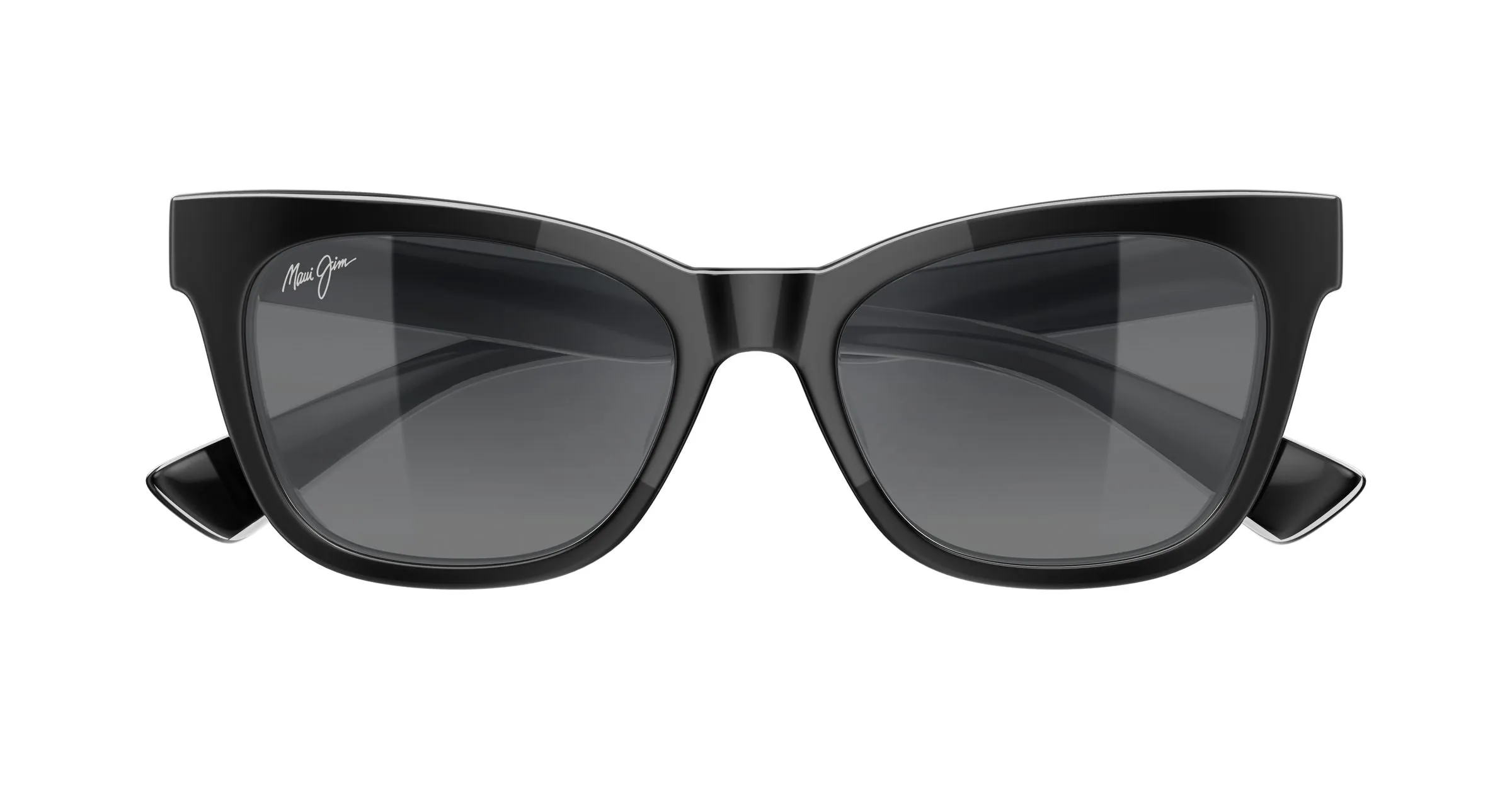 Maui Jim MJ0689S 001 Occhiali da sole Bio-iniettato Nero Grigio Farfalla - immagine 2
