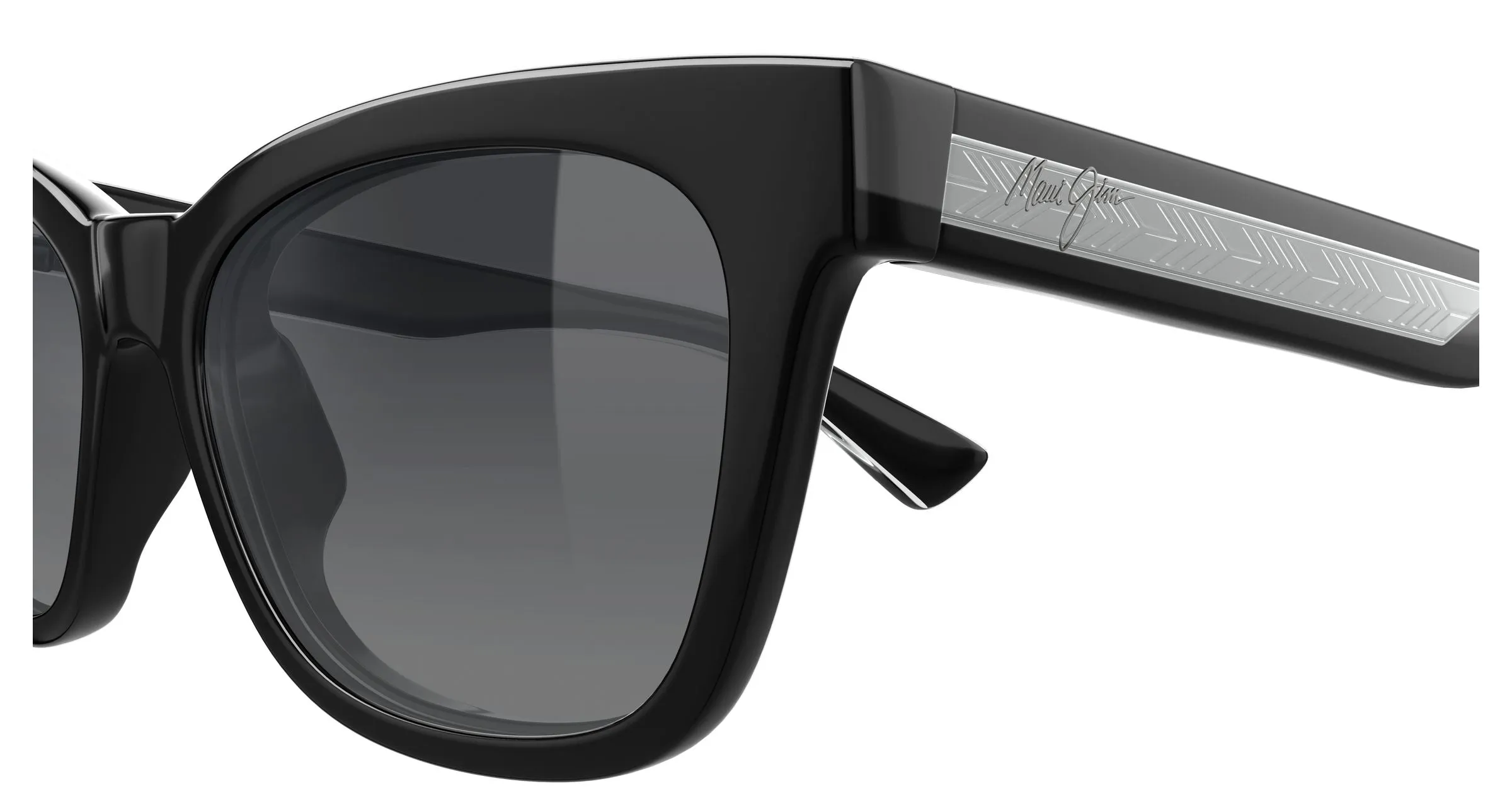 Maui Jim MJ0689S 001 Occhiali da sole Bio-iniettato Nero Grigio Farfalla - immagine 3