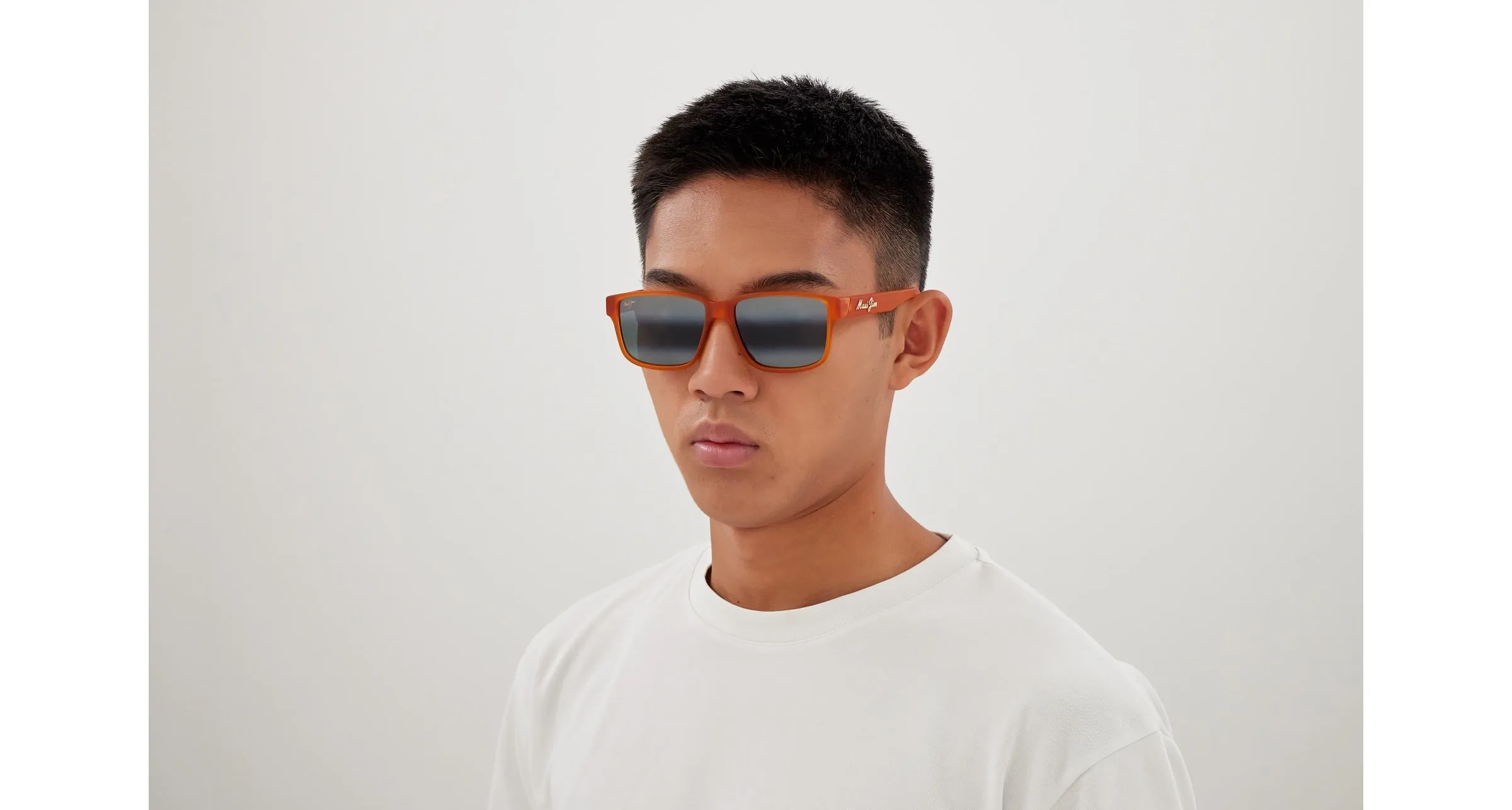Maui Jim MJ0688SA 004 Occhiali da sole Bio-iniettato Arancione Grigio Squadrata - immagine 4
