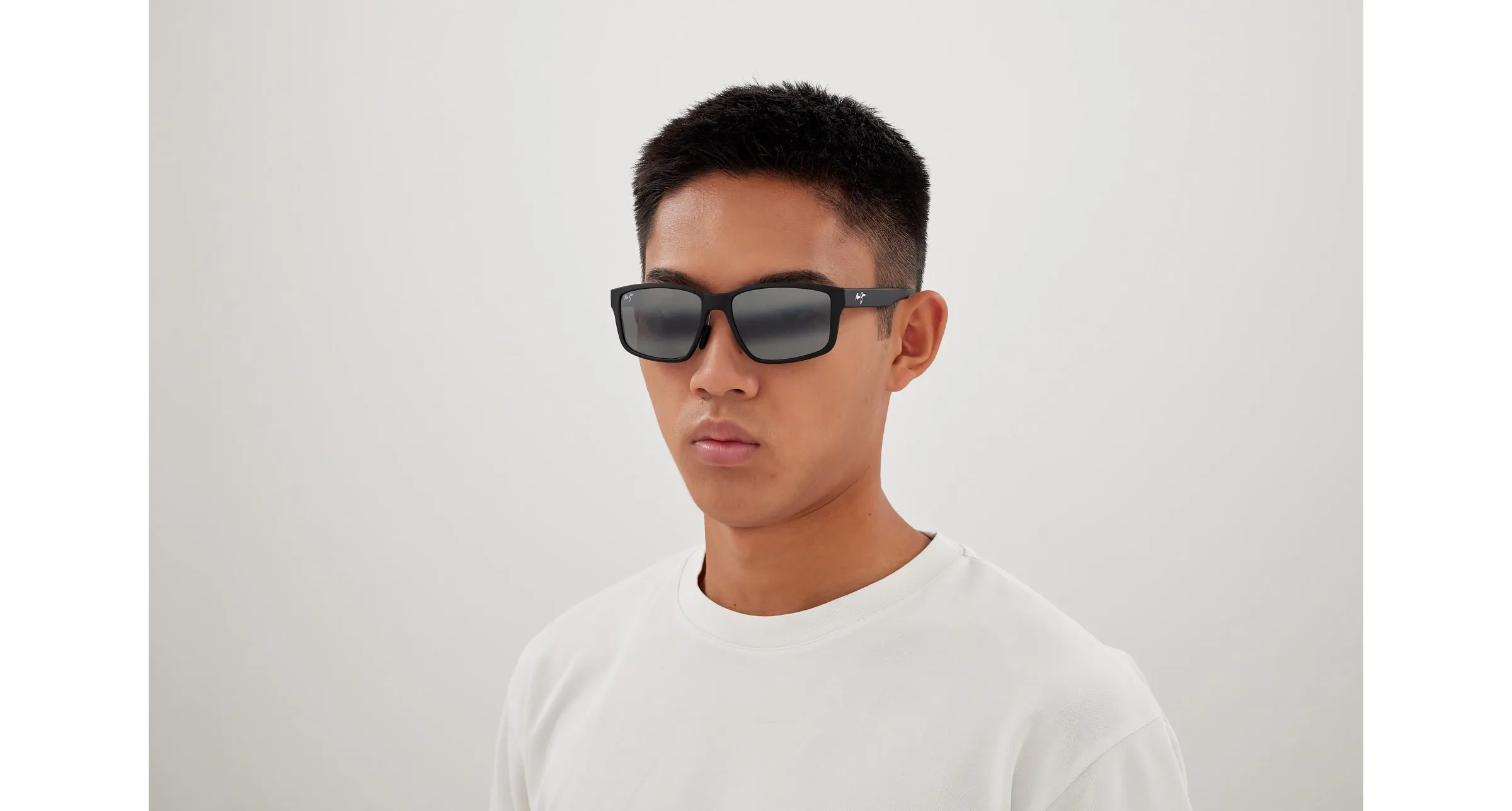 Maui Jim MJ0686SA 001 Occhiali da sole Bio-iniettato Nero Grigio Squadrata - immagine 4