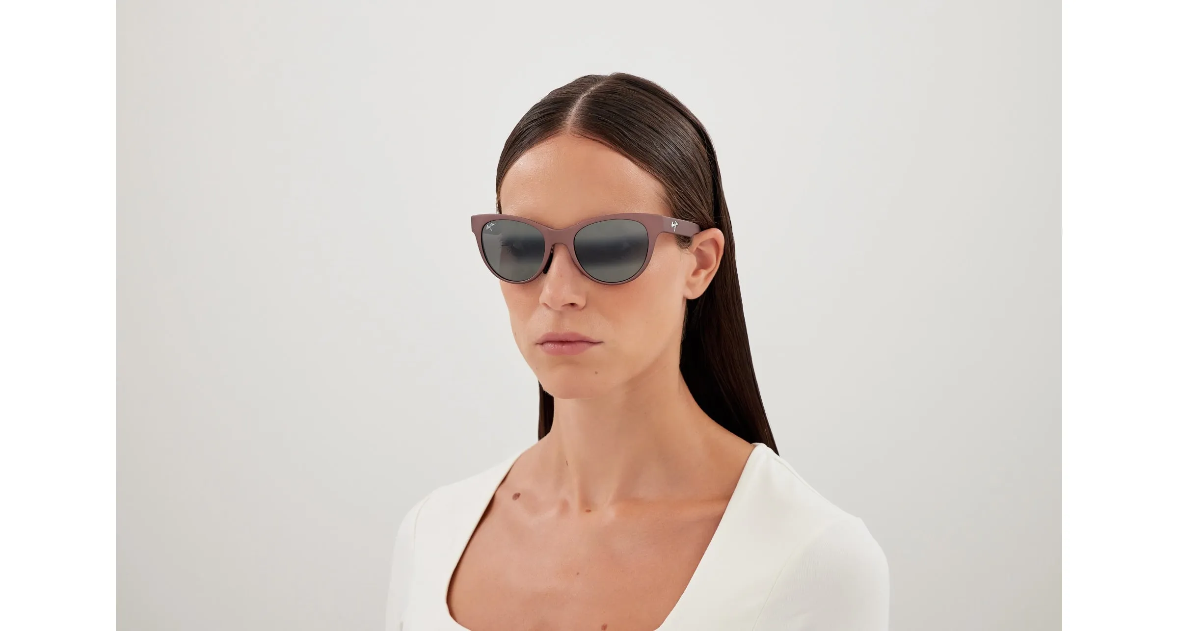 Maui Jim MJ0685S 003 Occhiali da sole Bio-iniettato Rosa Grigio Cat Eye - immagine 4
