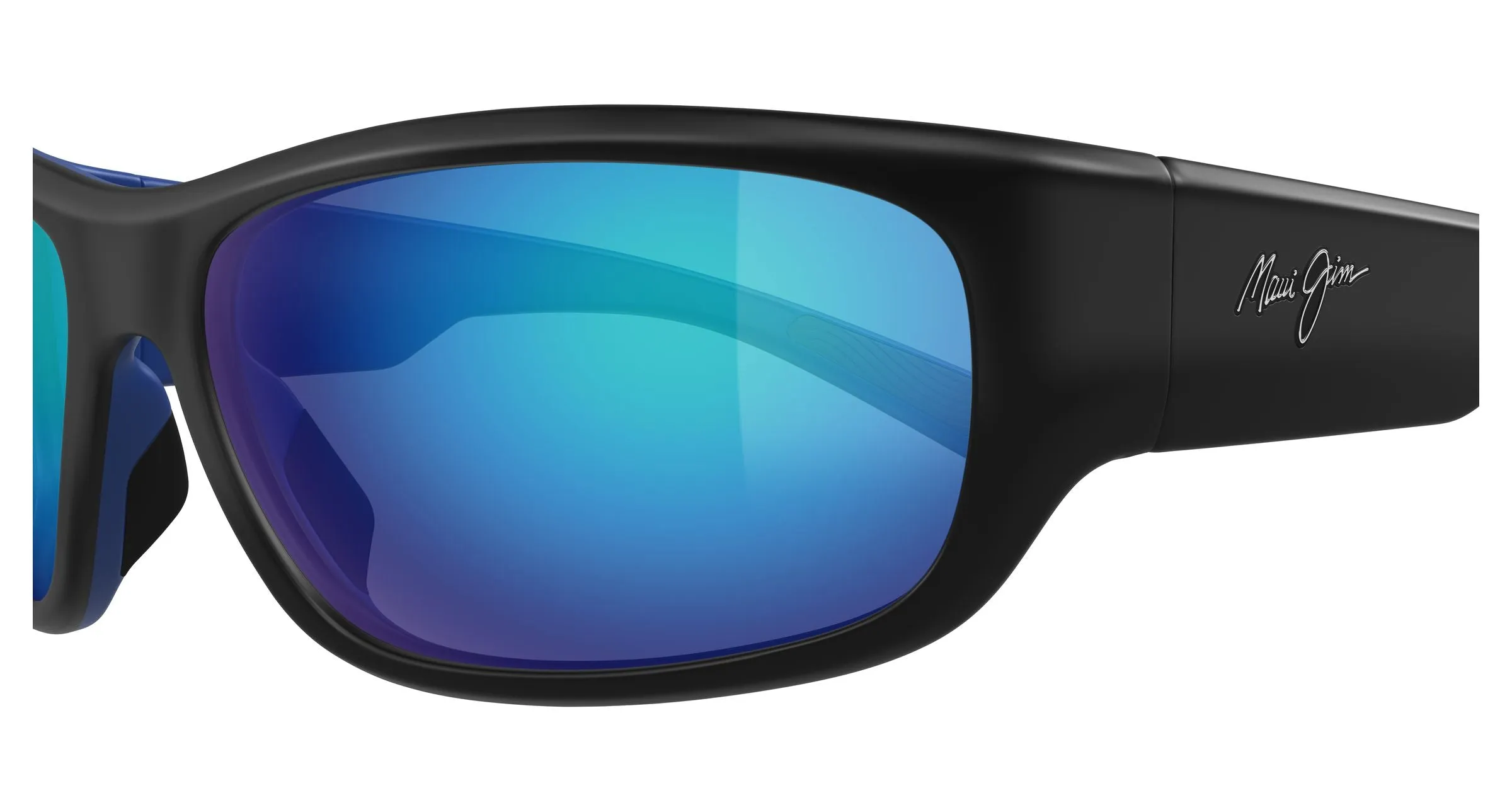 Maui Jim MJ0682S 003 Occhiali da sole Bio-iniettato Nero Blu Squadrata - immagine 3