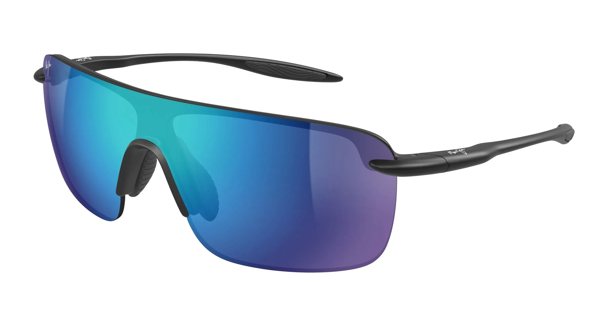 Maui Jim MJ0680S 003 Occhiali da sole Iniettato Nero Blu Avvolgente - immagine 1