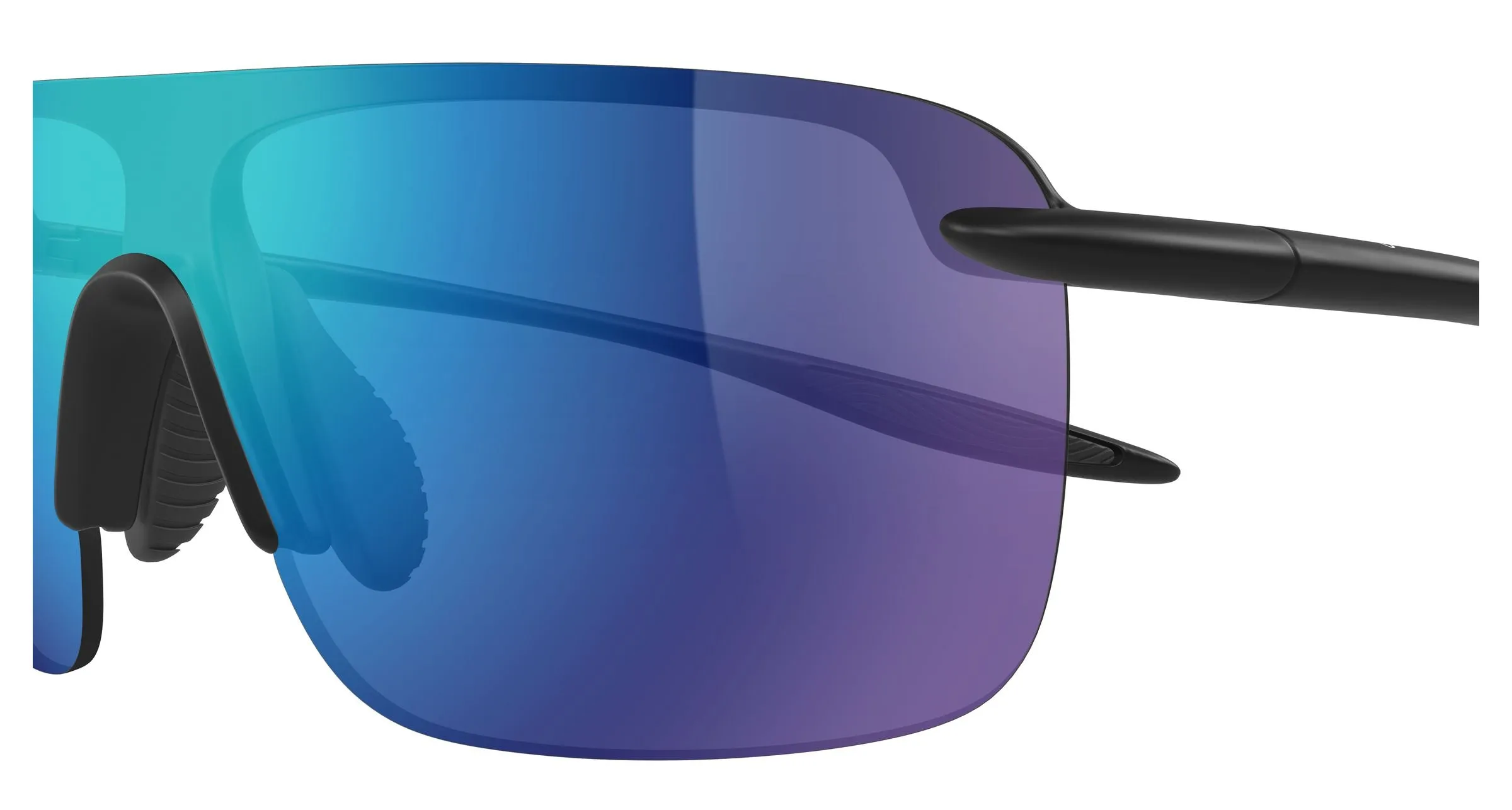 Maui Jim MJ0680S 003 Occhiali da sole Iniettato Nero Blu Avvolgente - immagine 3