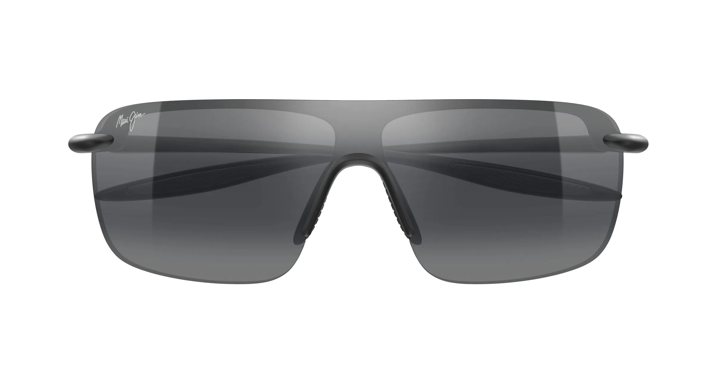 Maui Jim MJ0680S 001 Occhiali da sole Iniettato Nero Grigio Avvolgente - immagine 2