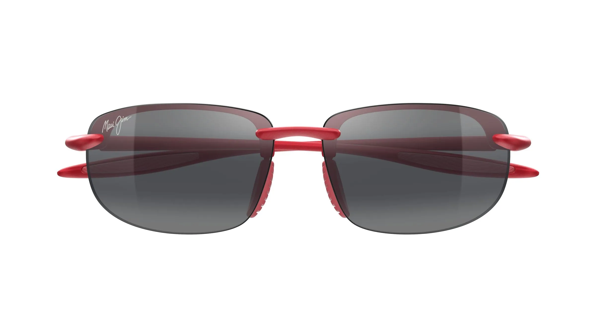 Maui Jim MJ0677SA 004 Occhiali da sole Iniettato Rosso Grigio Squadrata - immagine 2