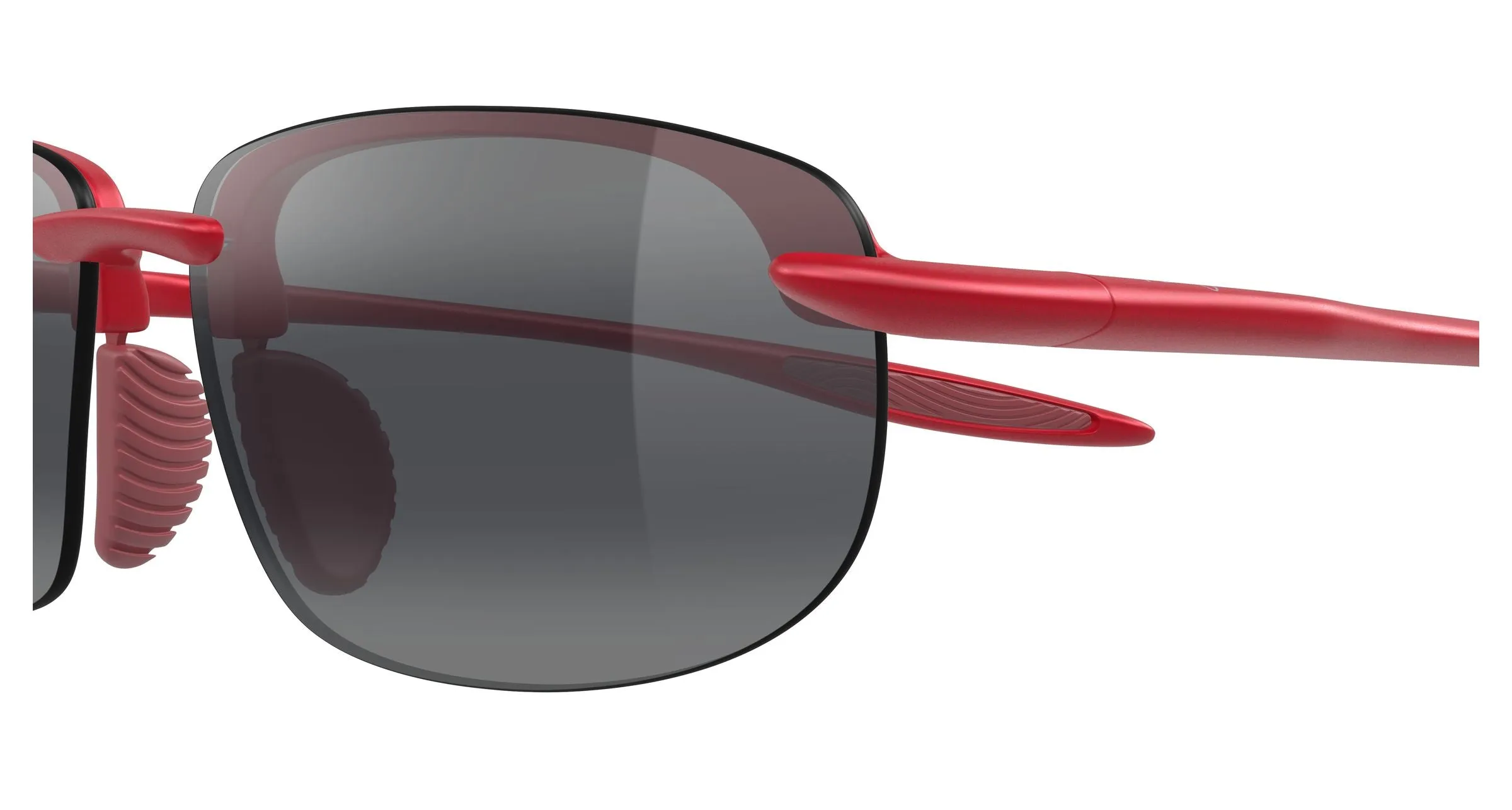 Maui Jim MJ0677SA 004 Occhiali da sole Iniettato Rosso Grigio Squadrata - immagine 3