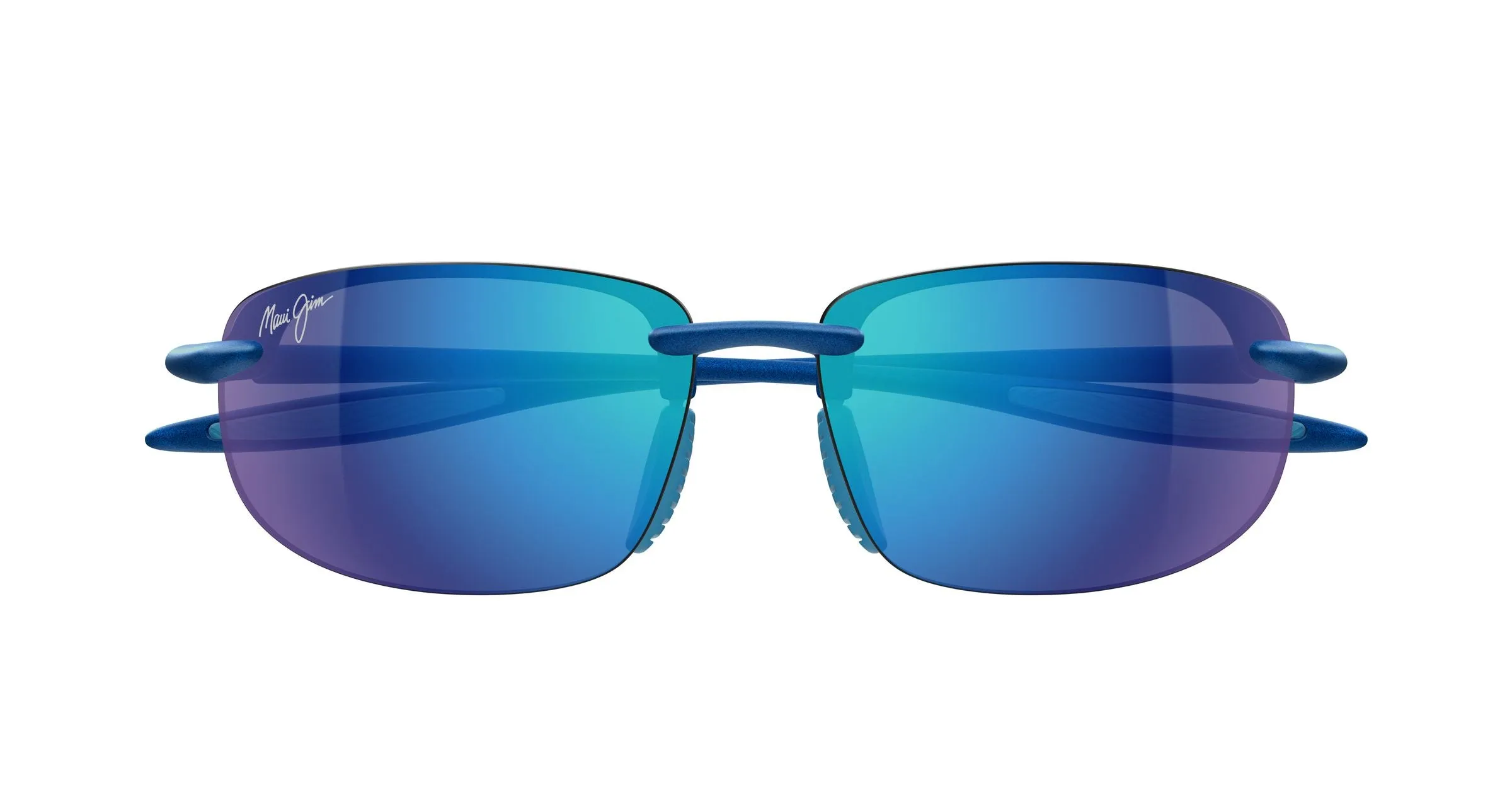 Maui Jim MJ0677SA 003 Occhiali da sole Iniettato Blu Blu Squadrata - immagine 2