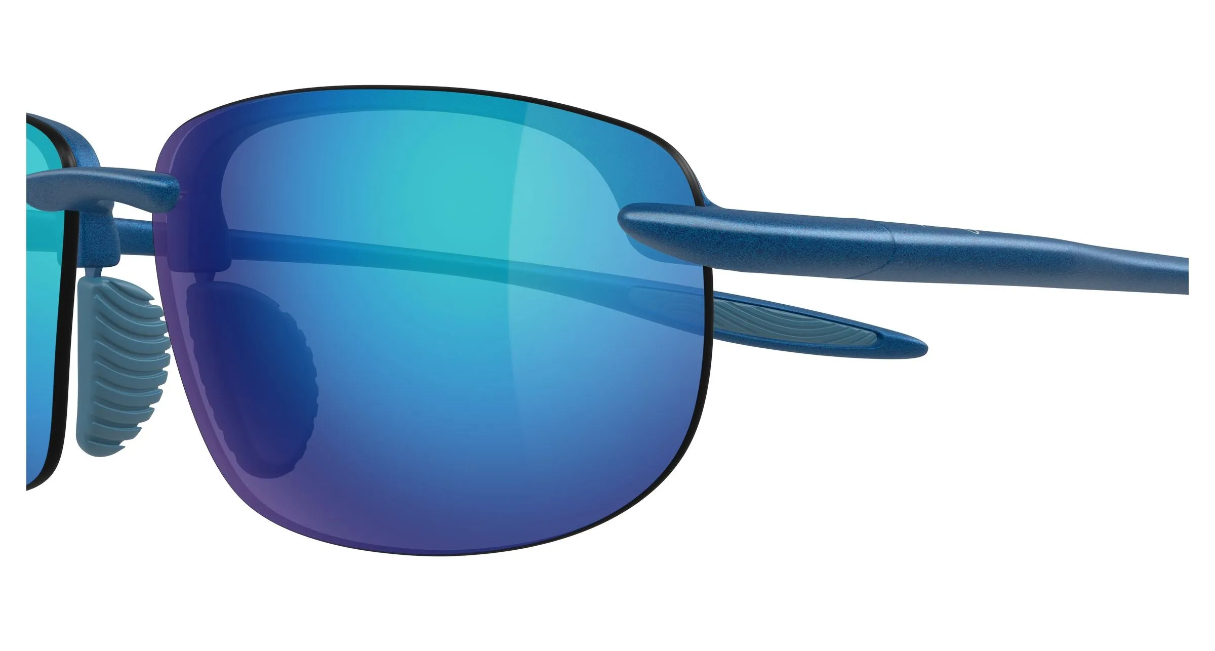 Maui Jim MJ0677SA 003 Occhiali da sole Iniettato Blu Blu Squadrata - immagine 3