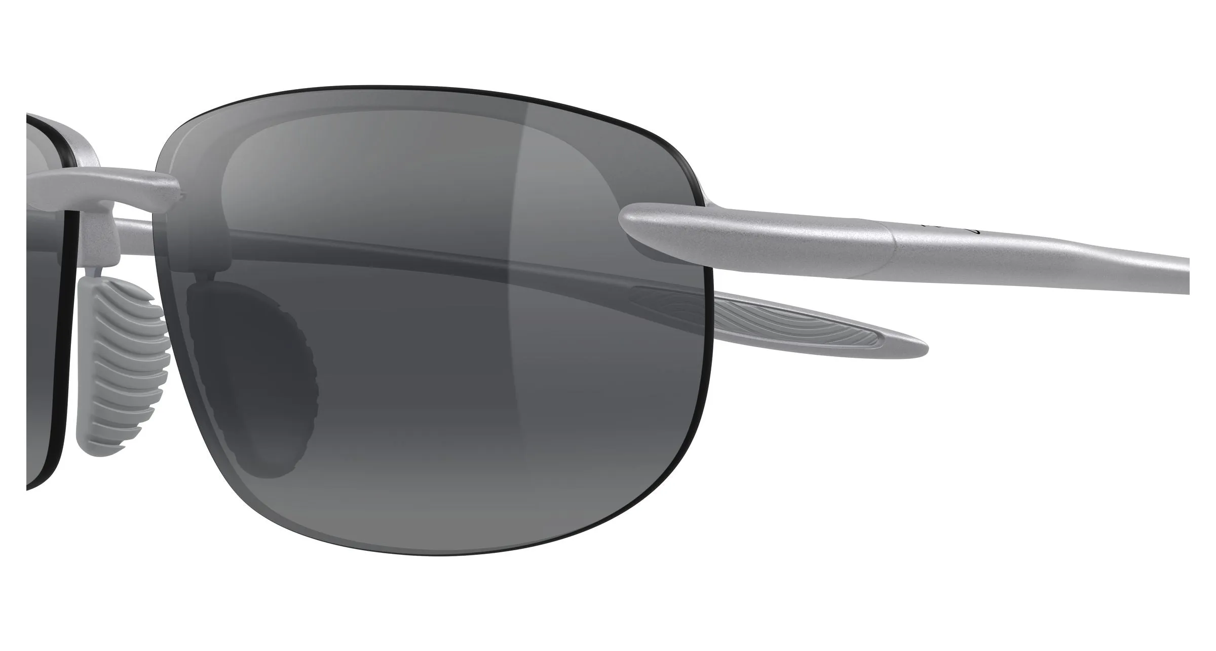 Maui Jim MJ0677SA 002 Occhiali da sole Iniettato Argento Grigio Squadrata - immagine 3