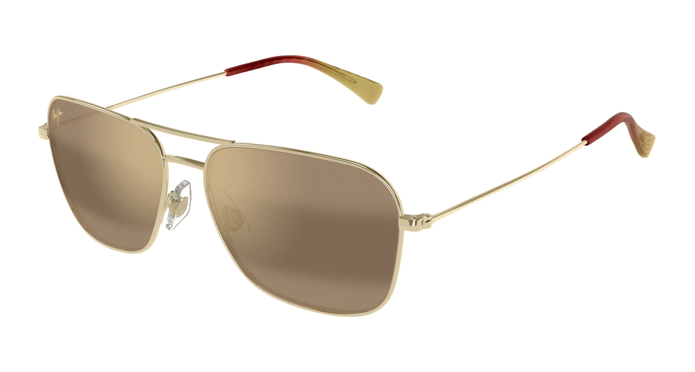 Maui Jim MJ0675S 004 Occhiali da sole Metallo Oro Bronzo Squadrata - immagine 1