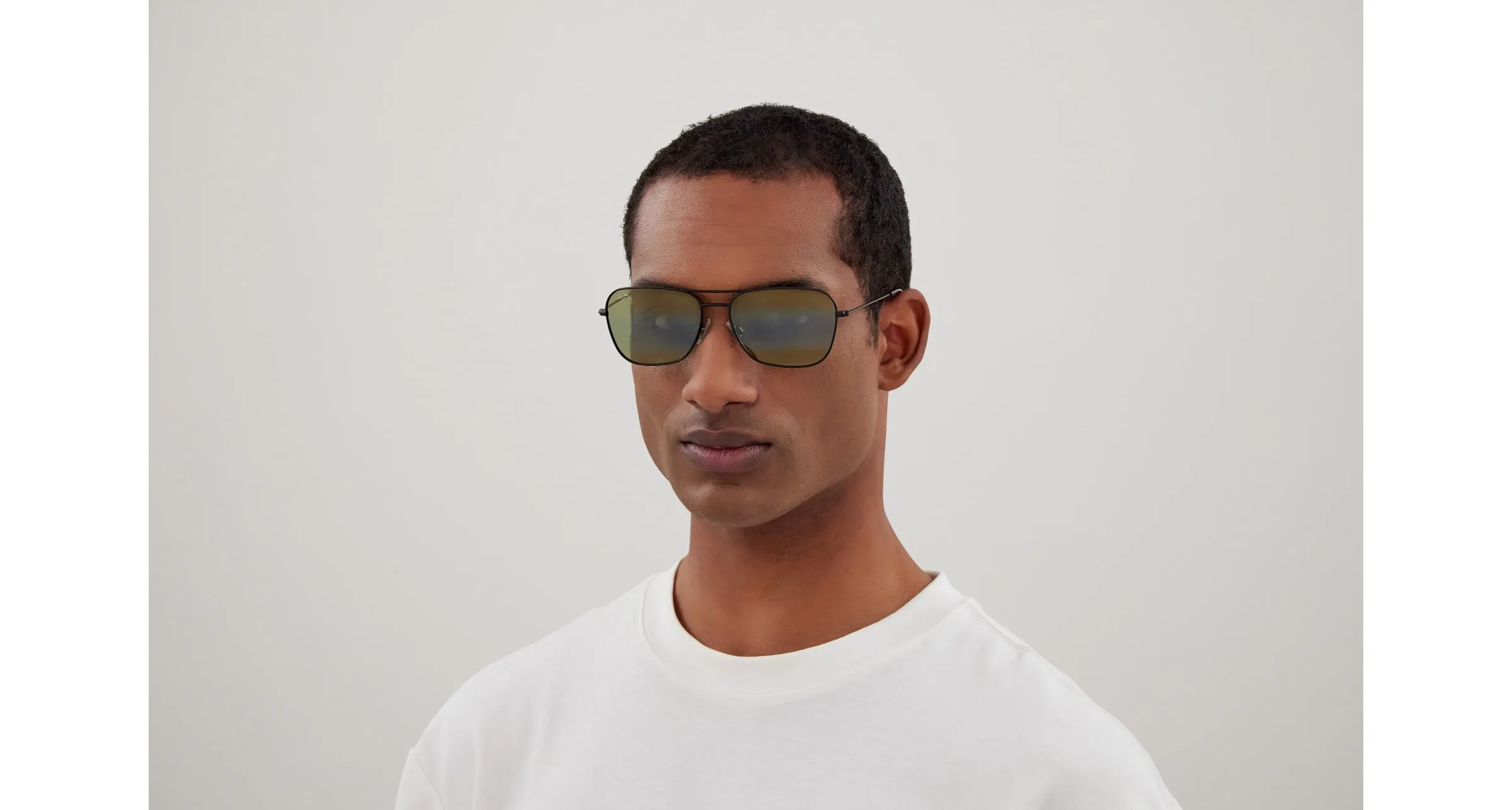 Maui Jim MJ0675S 002 Occhiali da sole Metallo Nero Verde Squadrata - immagine 4