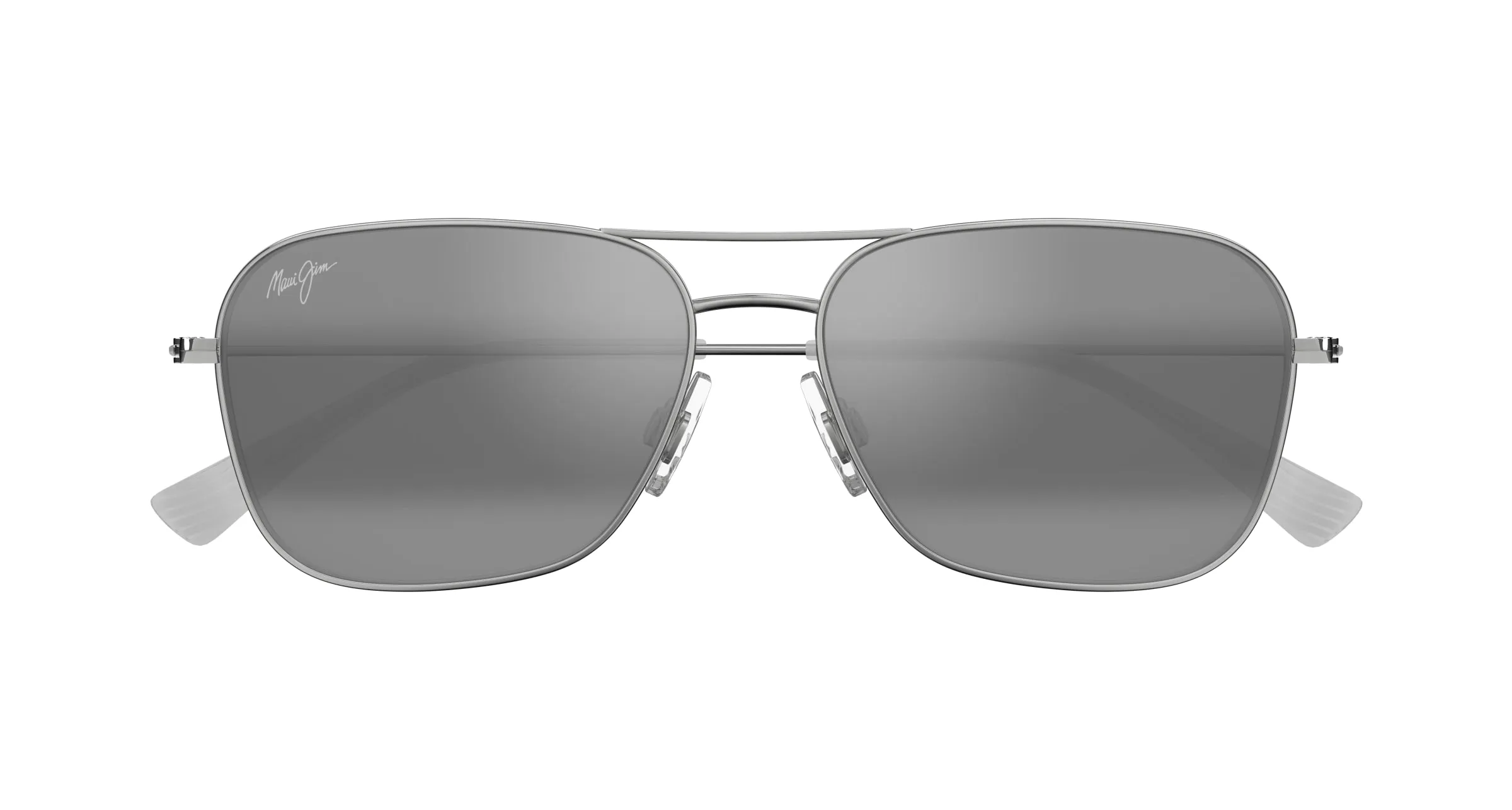 Maui Jim MJ0675S 001 Occhiali da sole Metallo Argento Grigio Squadrata - immagine 2