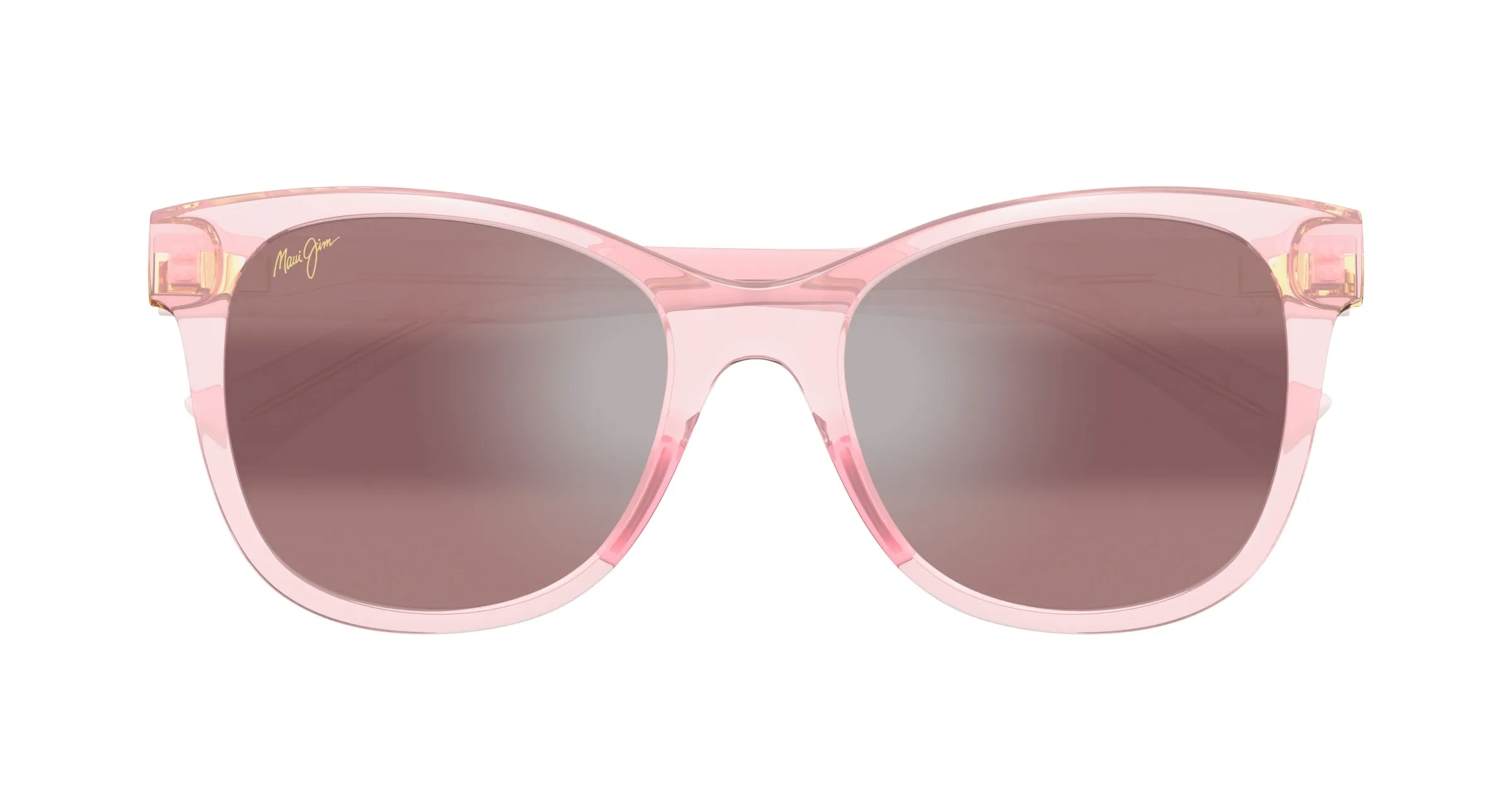 Maui Jim MJ0671S 004 Occhiali da sole Iniettato Rosa Rosa Rotonda - immagine 2