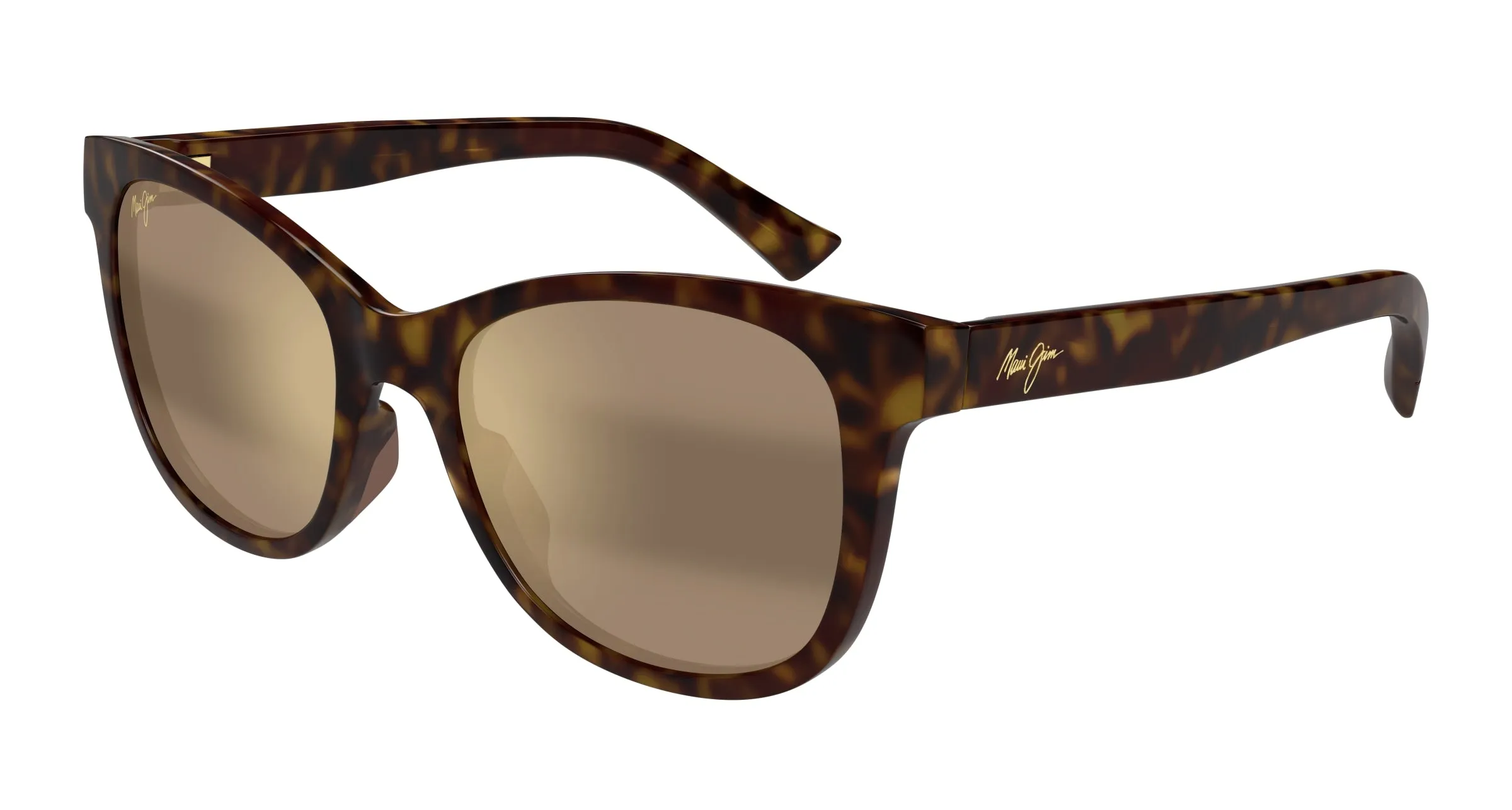 Maui Jim MJ0671S 002 Occhiali da sole Iniettato Havana Bronzo Rotonda - immagine 1