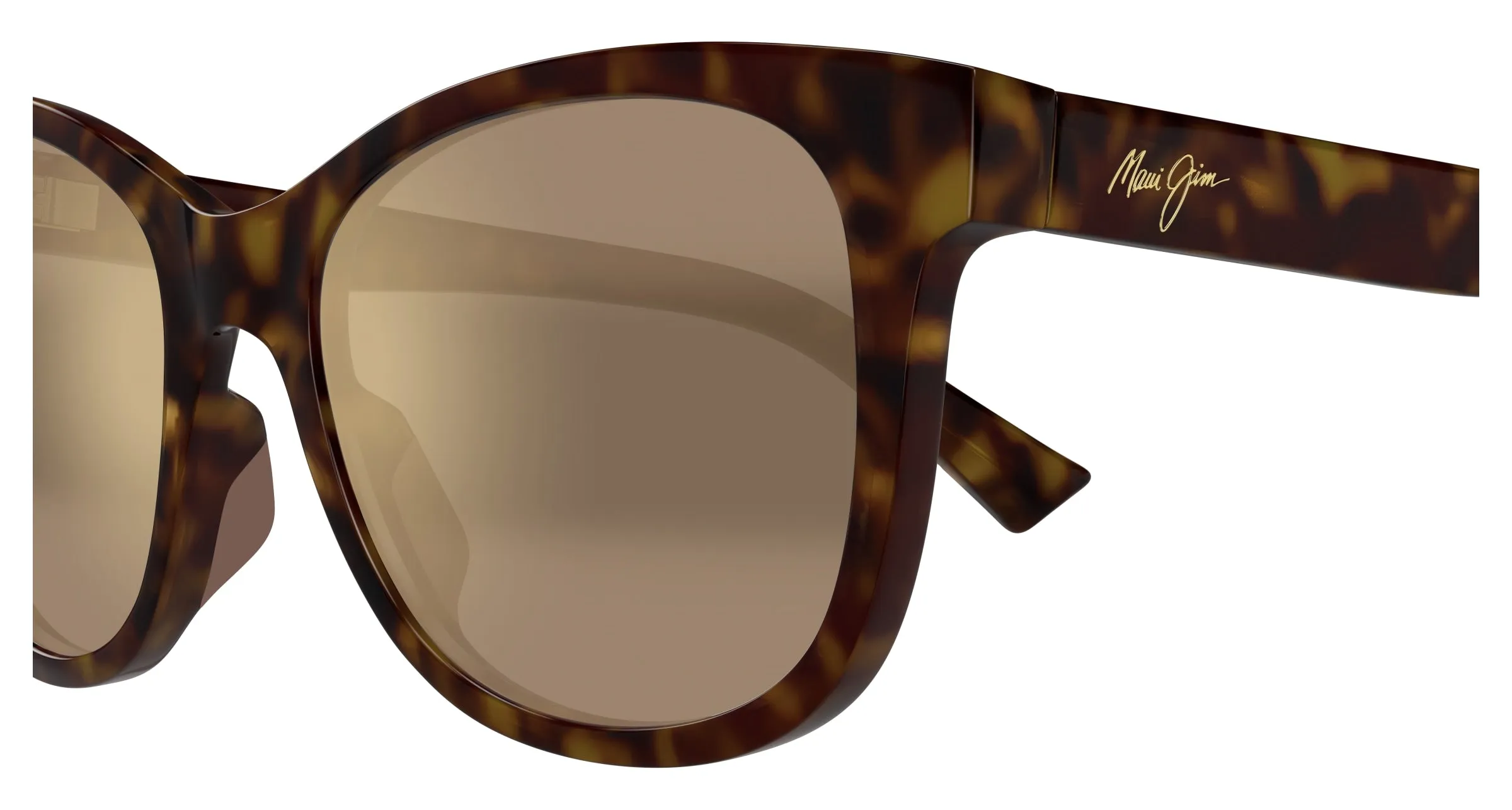 Maui Jim MJ0671S 002 Occhiali da sole Iniettato Havana Bronzo Rotonda - immagine 3