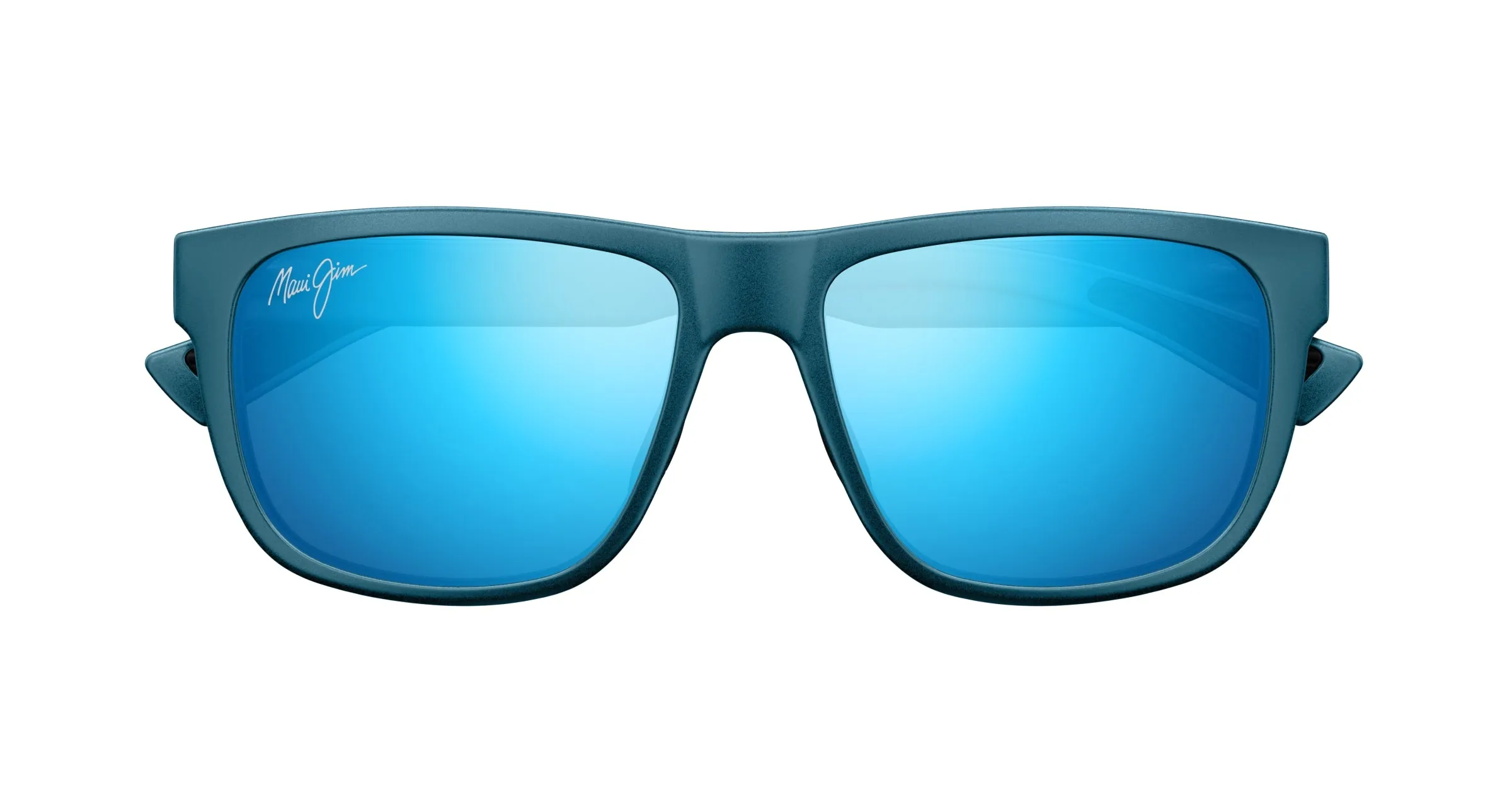 Maui Jim MJ0670S 004 Occhiali da sole Iniettato Blu Blu Squadrata - immagine 2