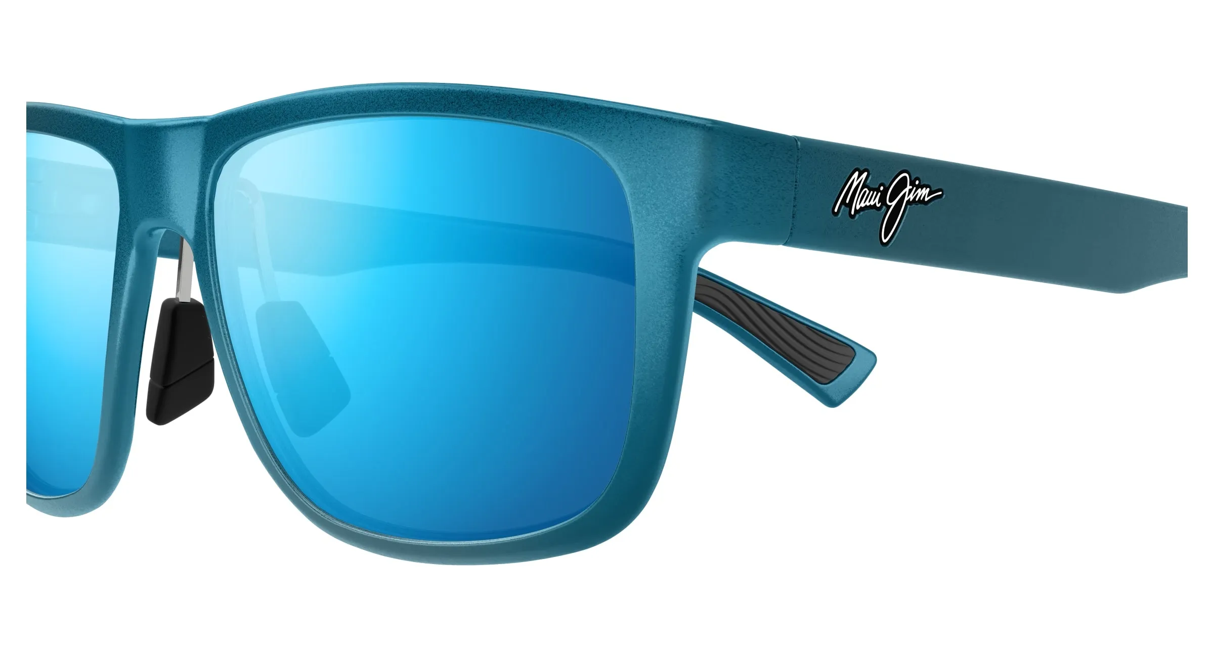 Maui Jim MJ0670S 004 Occhiali da sole Iniettato Blu Blu Squadrata - immagine 3