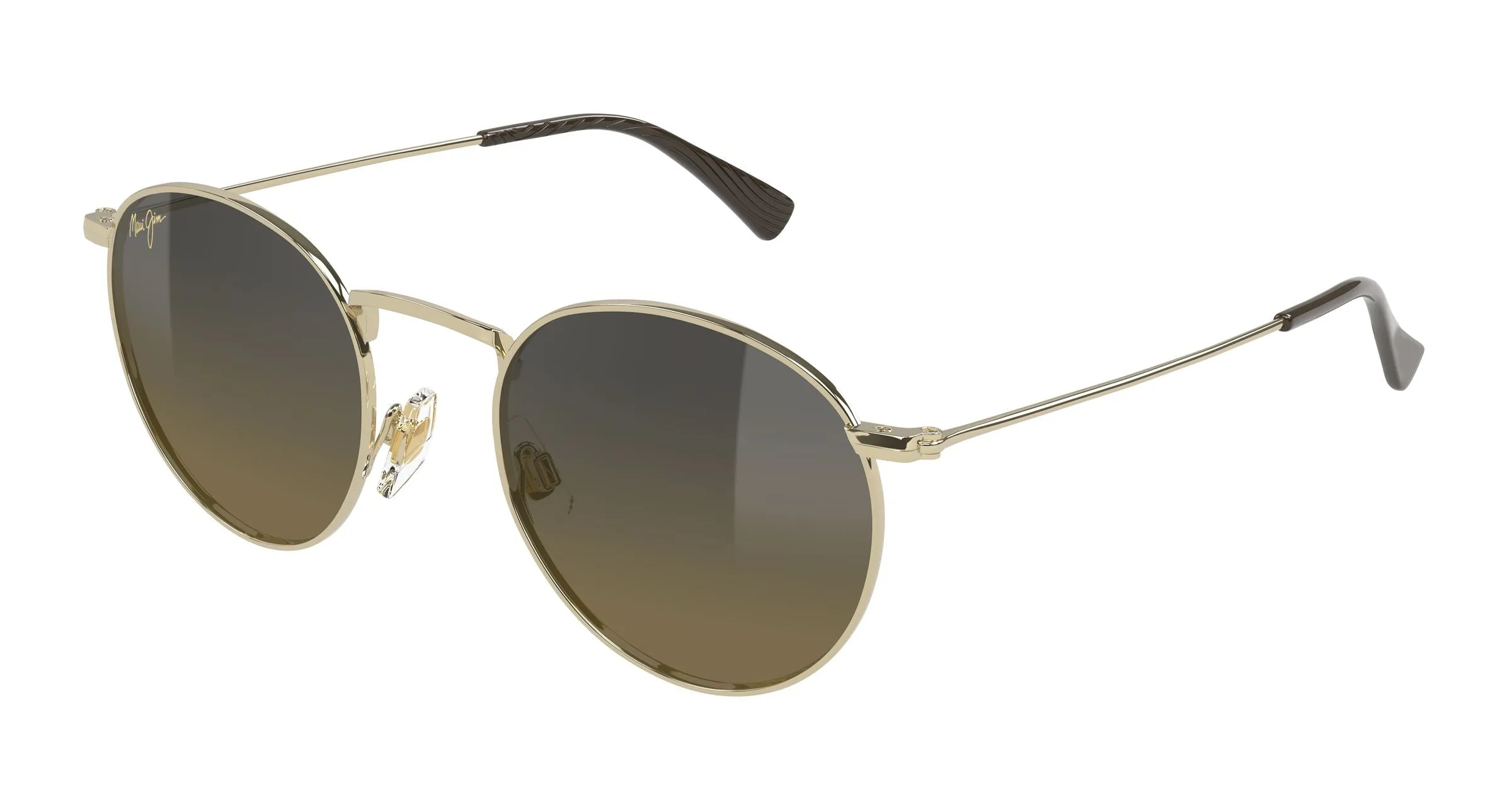 Maui Jim MJ0667S 018 Occhiali da sole Metallo Oro Bronzo Rotonda - immagine 1