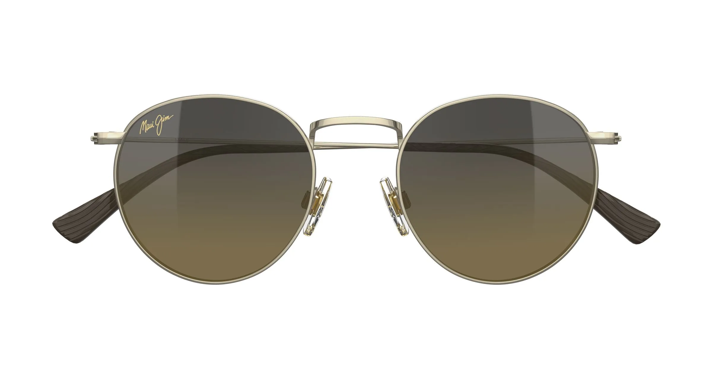 Maui Jim MJ0667S 018 Occhiali da sole Metallo Oro Bronzo Rotonda - immagine 2