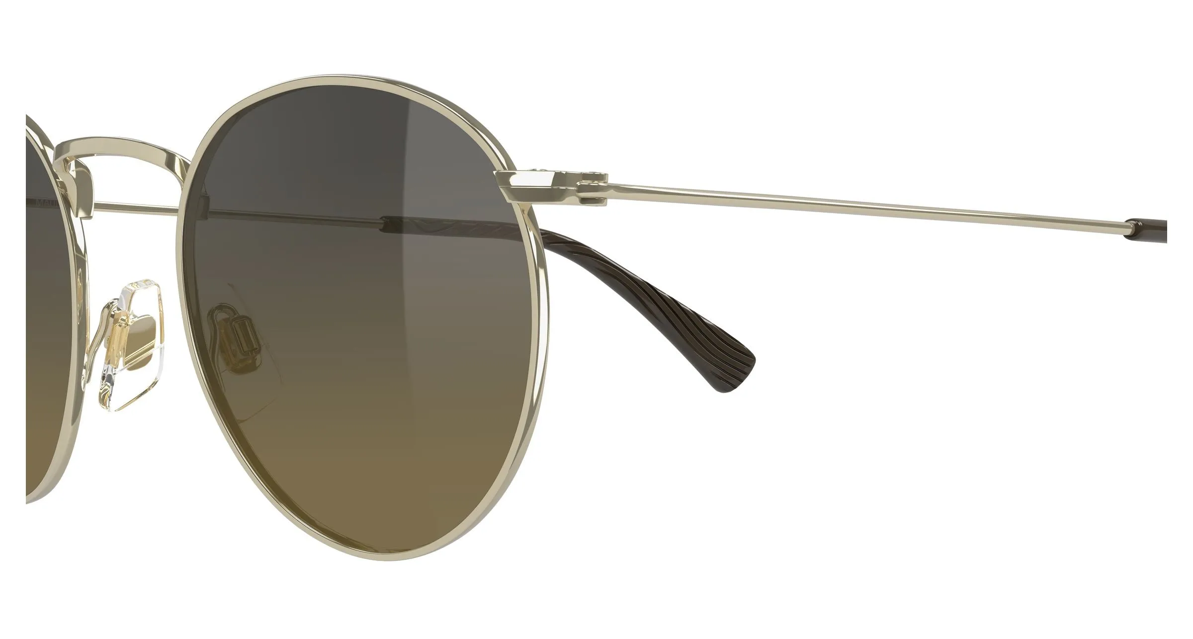 Maui Jim MJ0667S 018 Occhiali da sole Metallo Oro Bronzo Rotonda - immagine 3