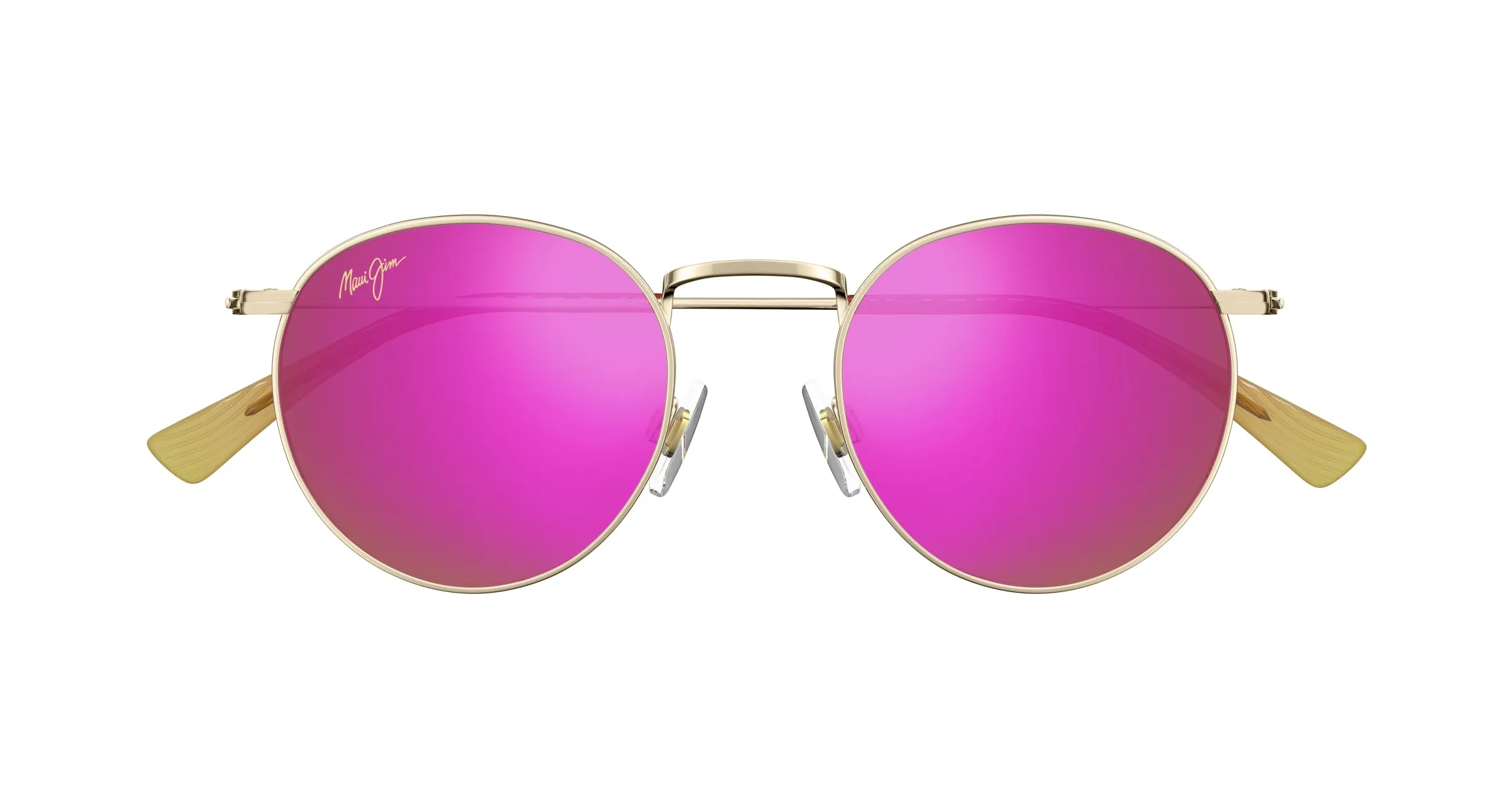 Maui Jim MJ0667S 004 Occhiali da sole Metallo Oro Viola Rotonda - immagine 2