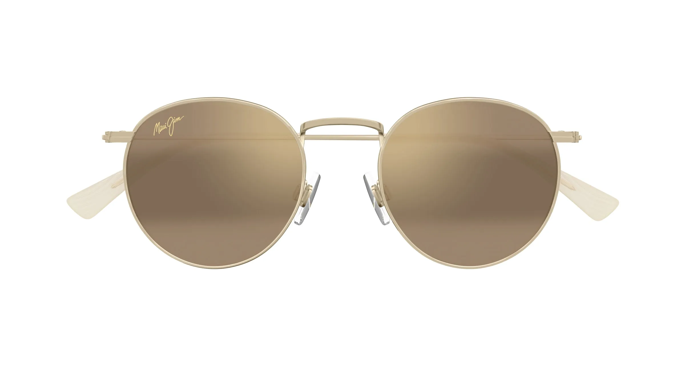 Maui Jim MJ0667S 002 Occhiali da sole Metallo Oro Bronzo Rotonda - immagine 2