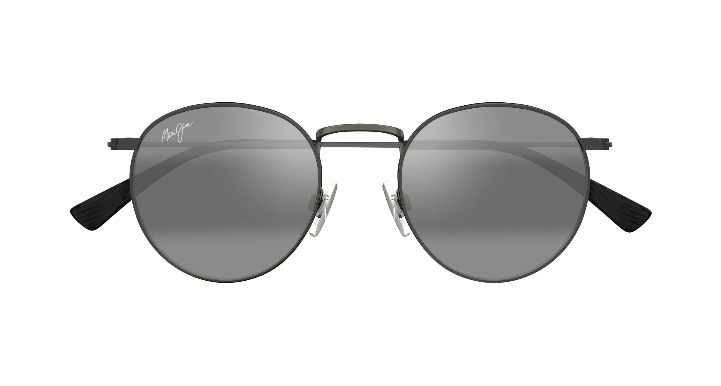 Maui Jim MJ0667S 001 Occhiali da sole Metallo Rutenio Grigio Rotonda - immagine 2