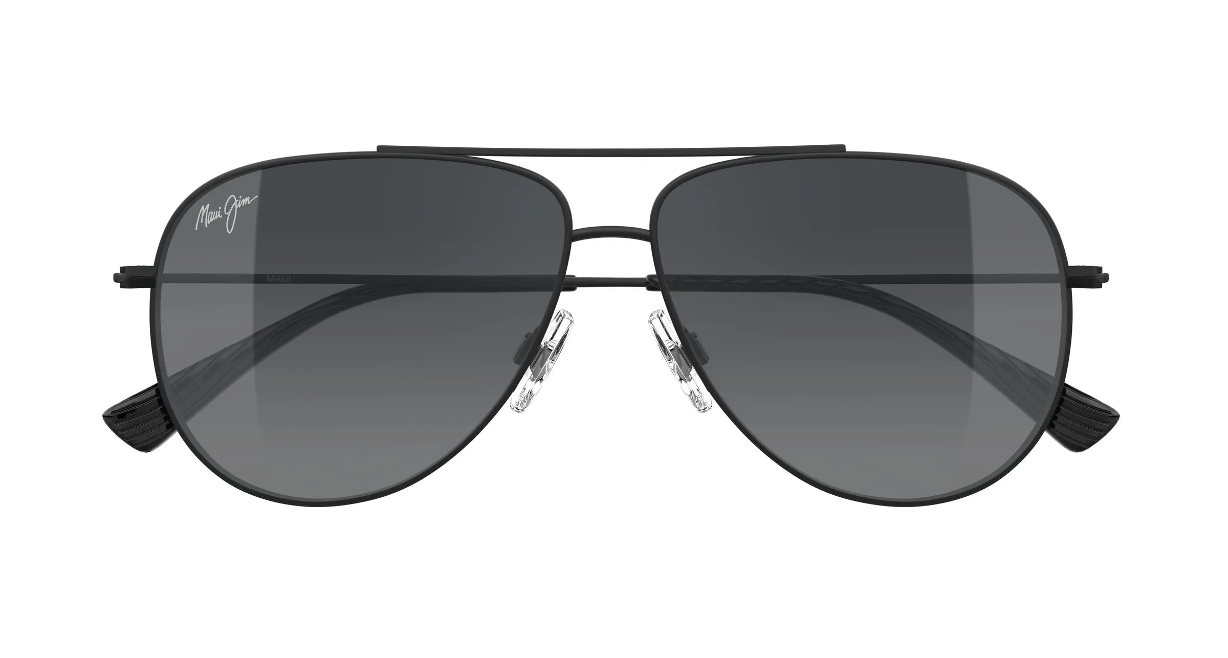 Maui Jim MJ0665S 022 Occhiali da sole Metallo Nero Grigio Pilot - immagine 2
